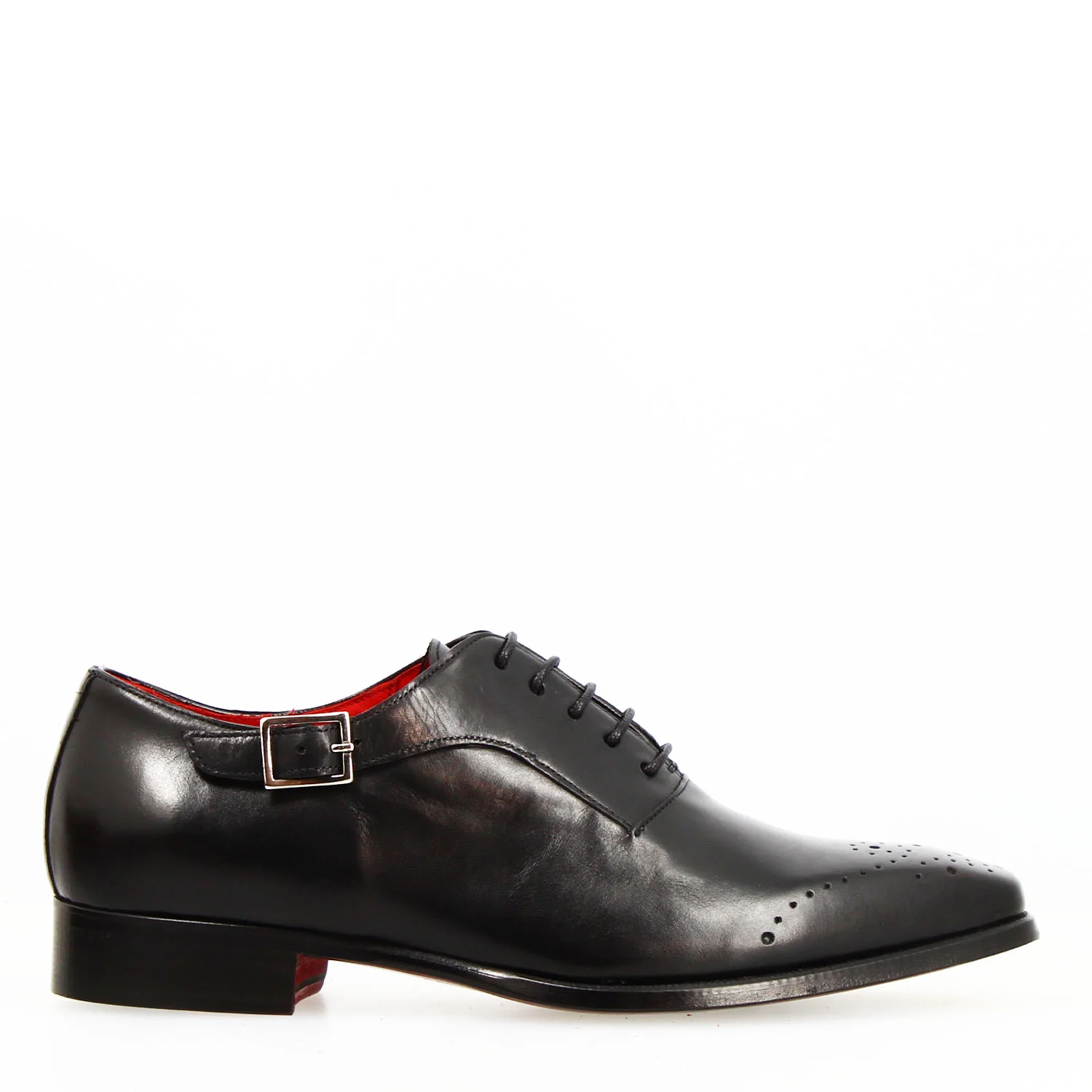 Appiano nero oxford da uomo semibrogue in pelle - Image 3