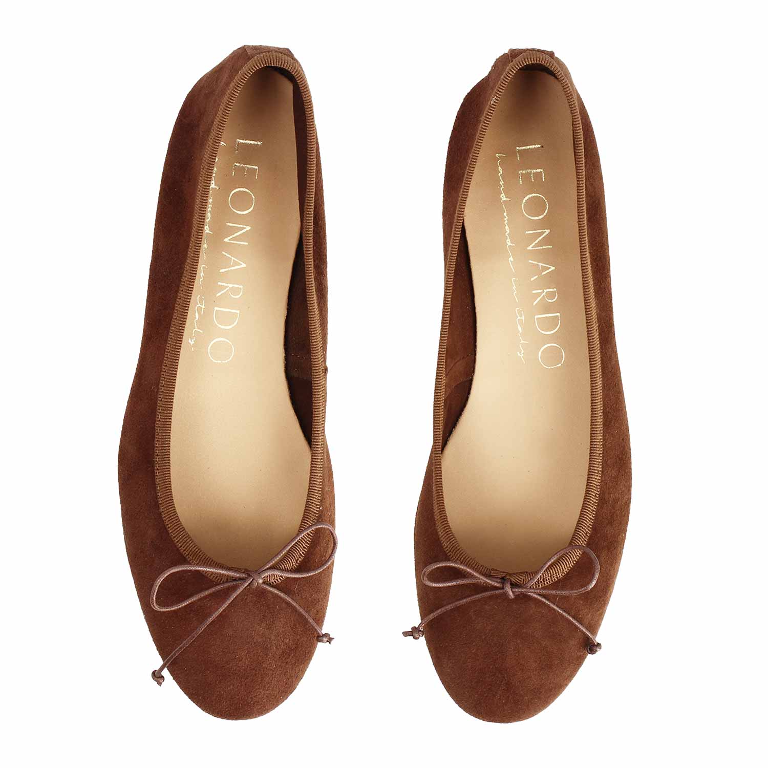 Ballerine da donna Fiocco in camoscio marrone - Image 2