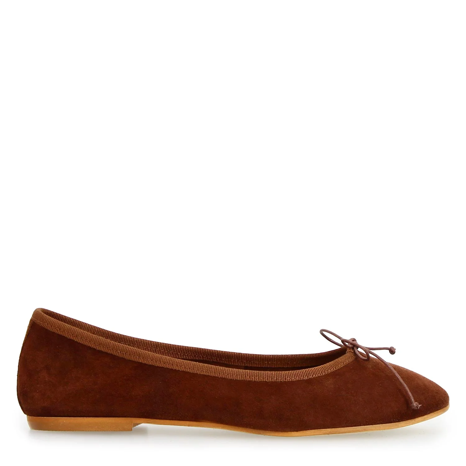 Ballerine da donna Fiocco in camoscio marrone - Image 4