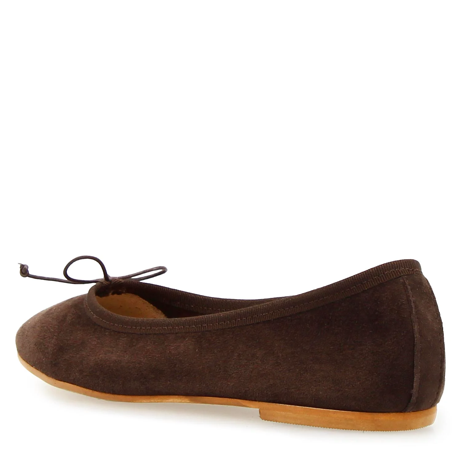 Ballerine da donna Fiocco in camoscio marrone scuro - Image 4