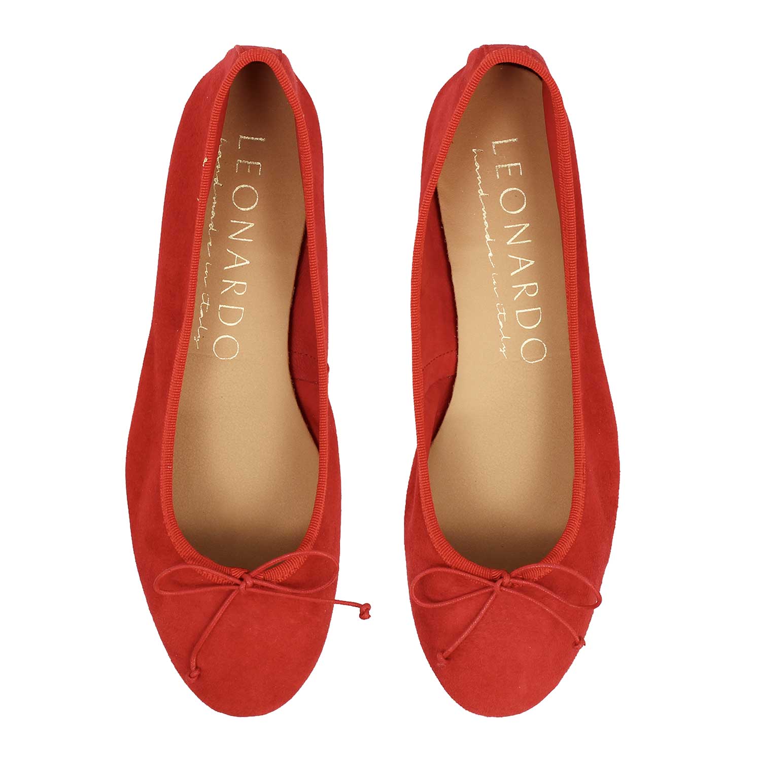 Ballerine da donna Fiocco in camoscio rosso - Image 3