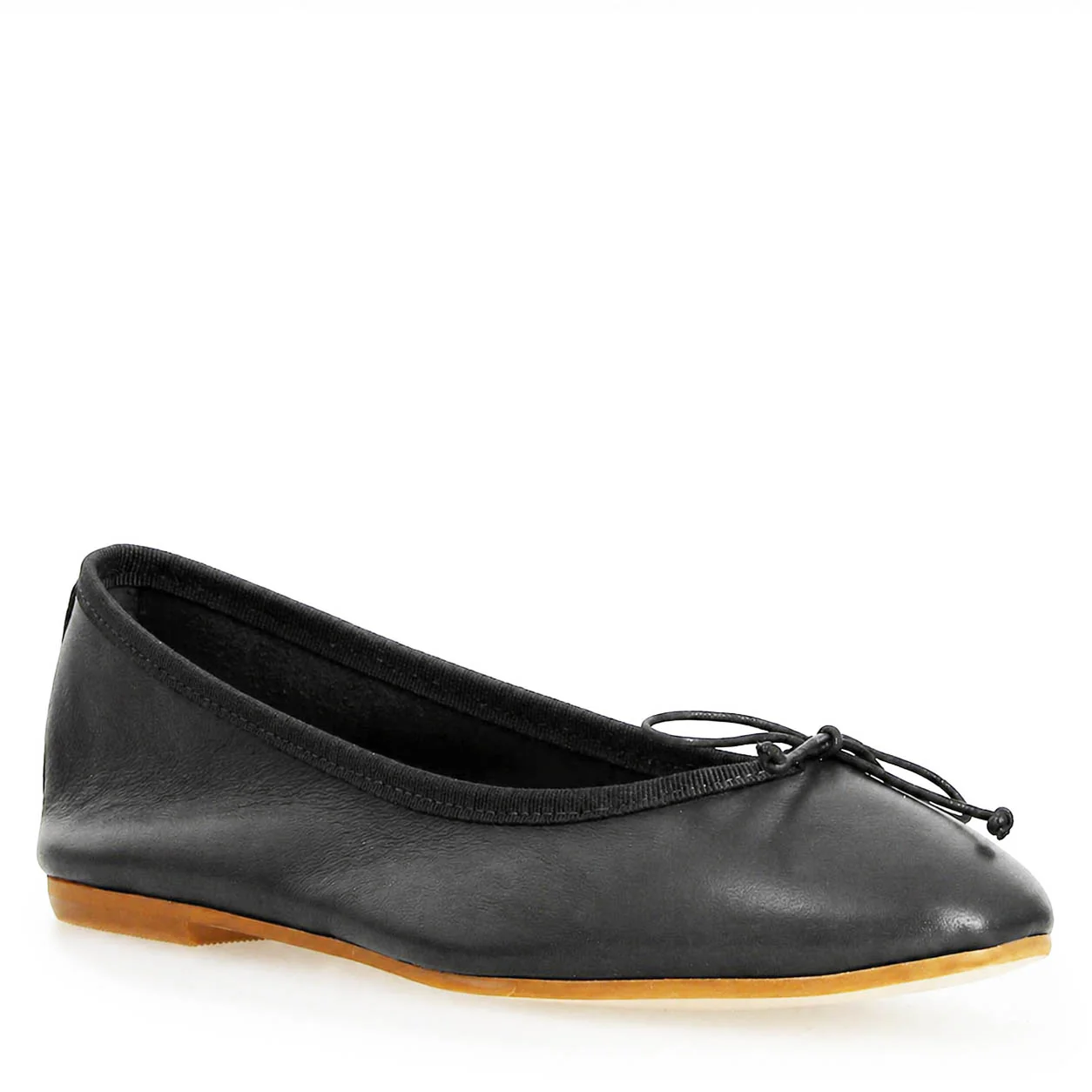Ballerine da donna Fiocco in pelle nera