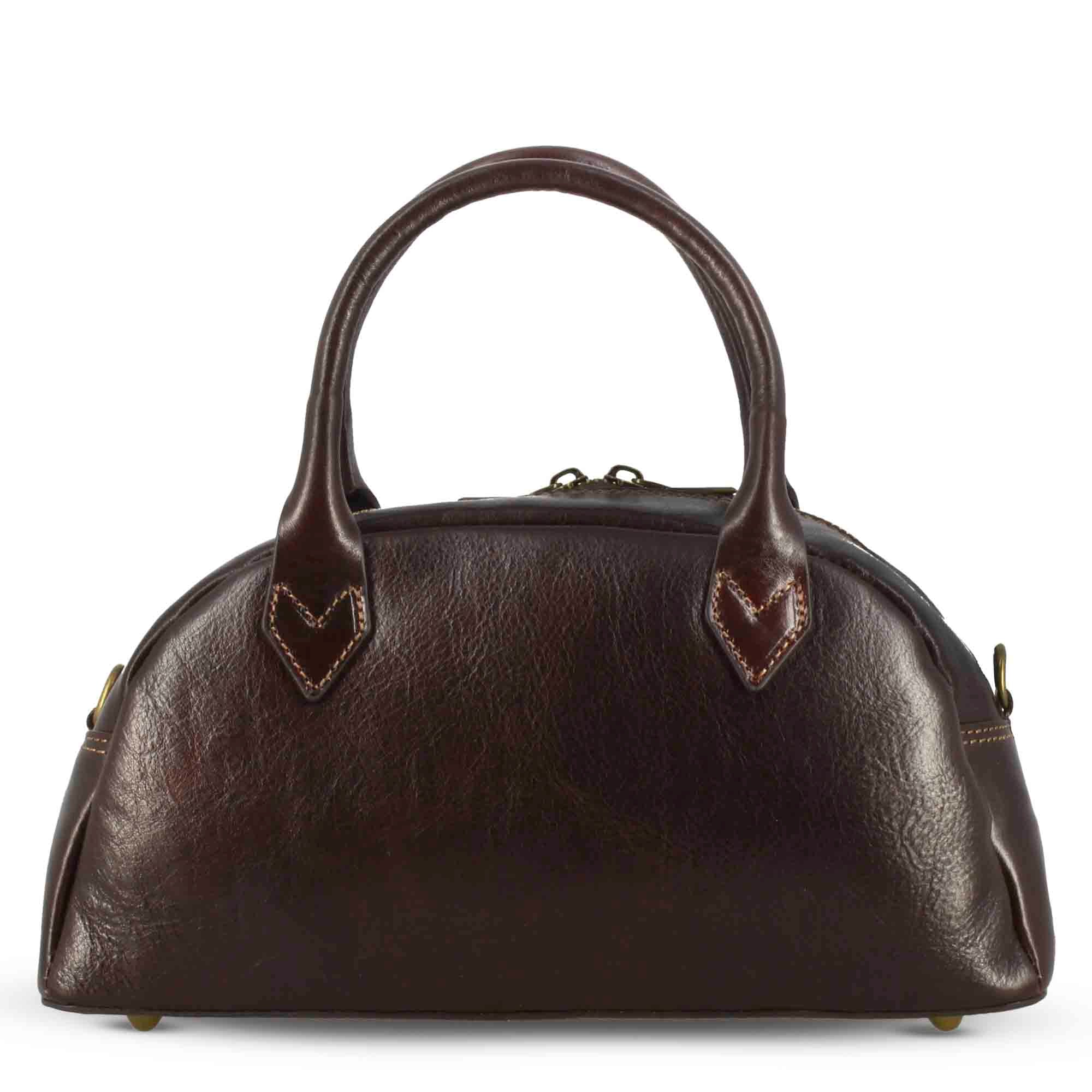Borsa a mano Tulia bauletto da donna in pelle colore marrone scuro