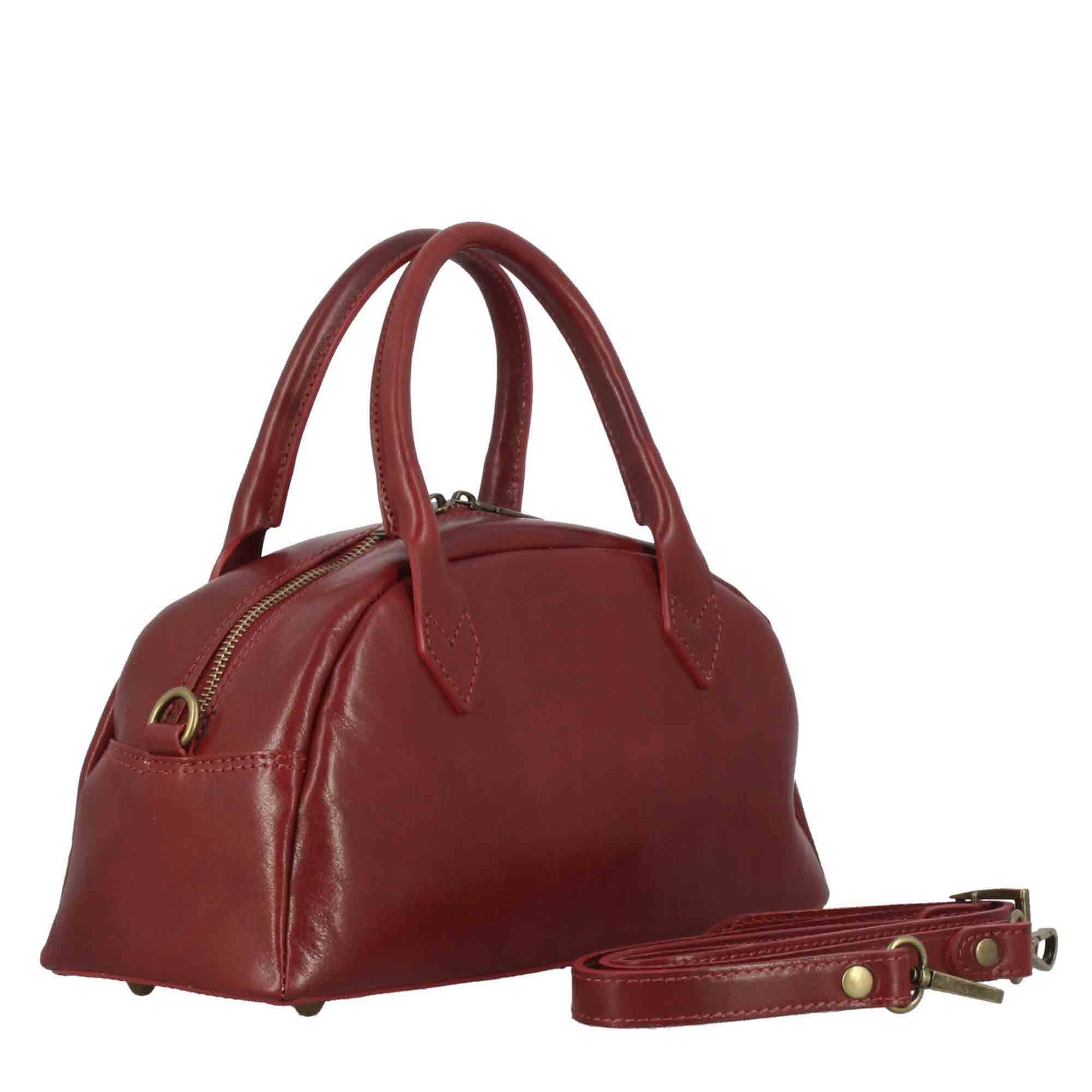 Borsa a mano Tulia bauletto da donna in pelle colore rosso - Image 2