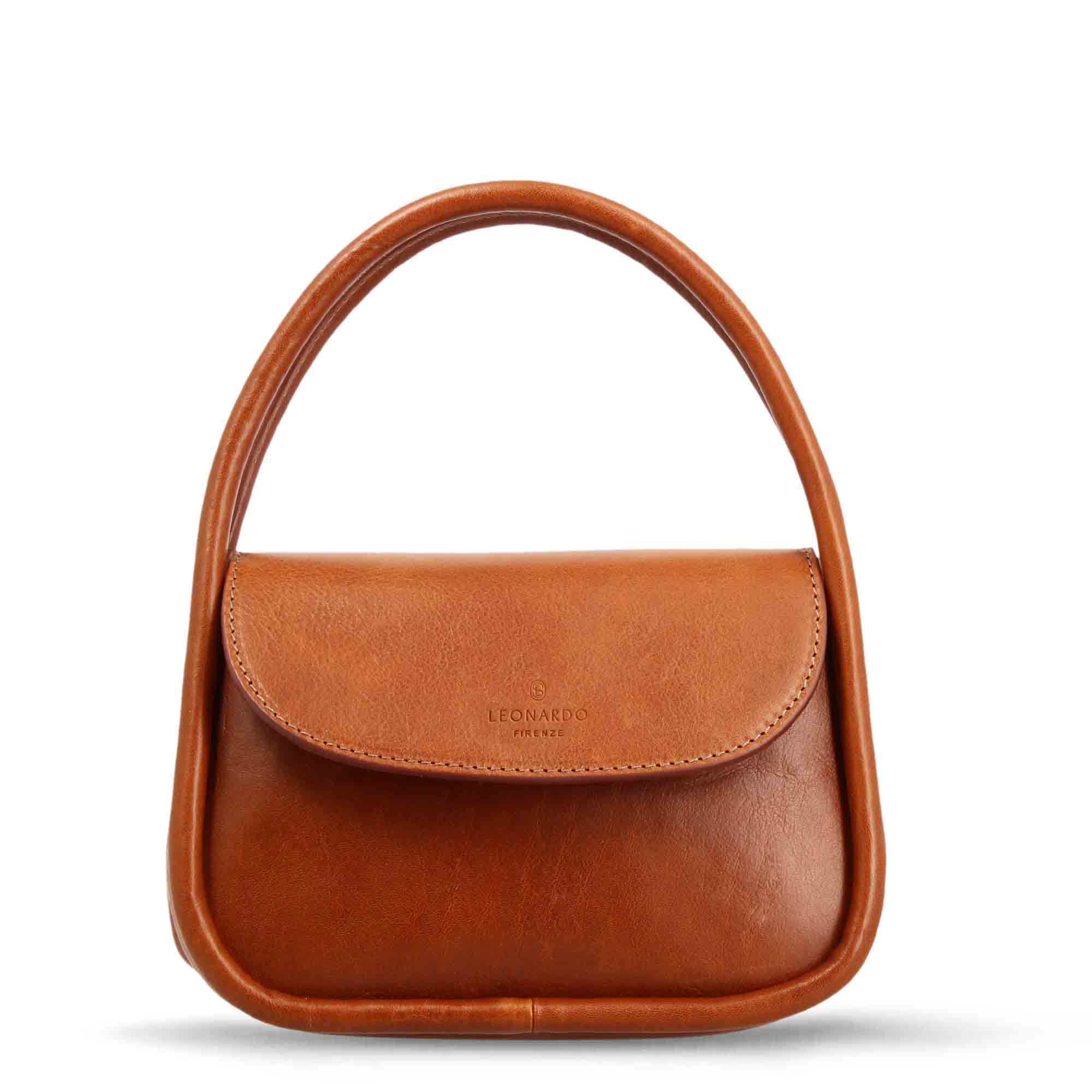 Borsa a mano Caterina artigianale da donna in pelle marrone