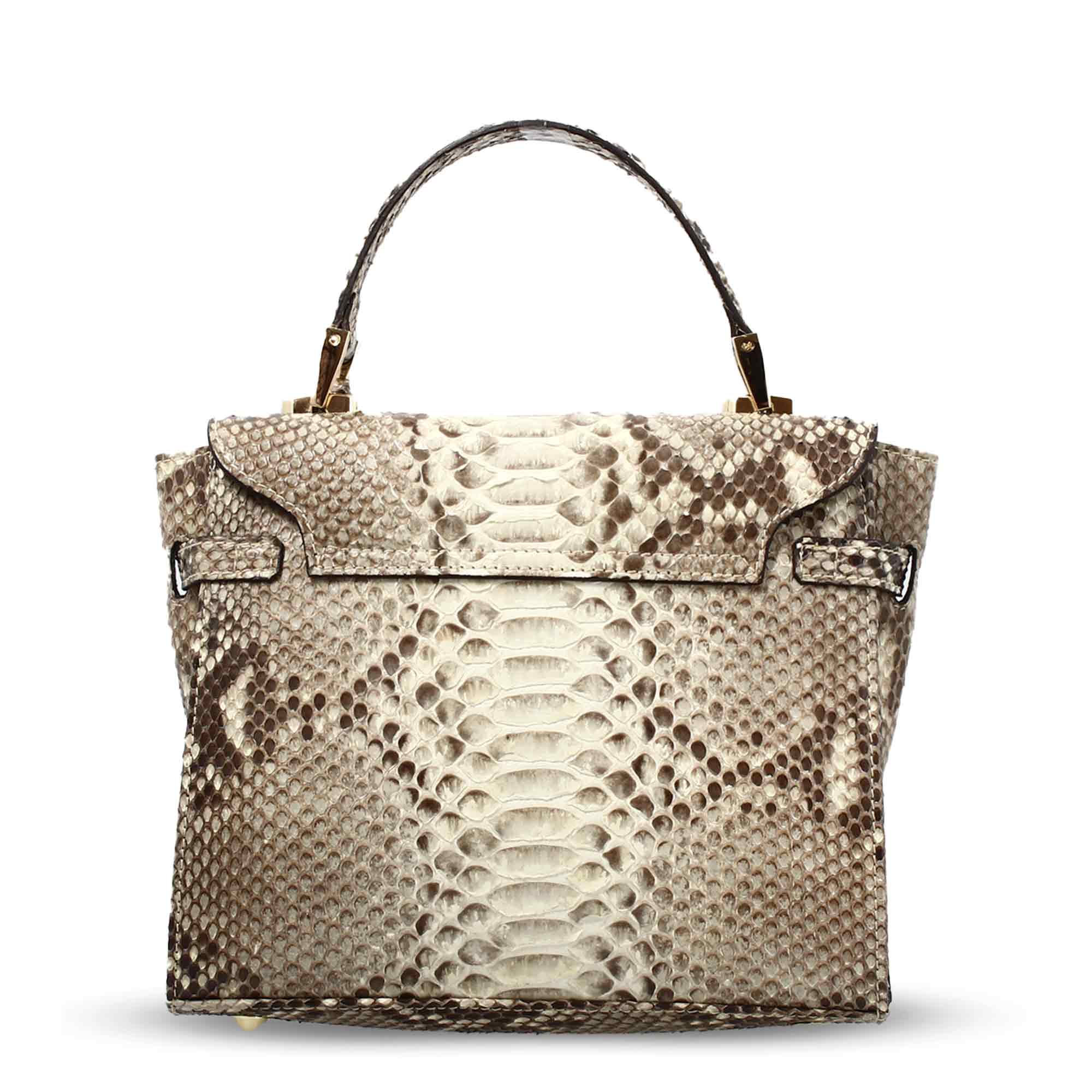 Borsa a mano artigianale da donna in pelle pregiata marrone - Image 4