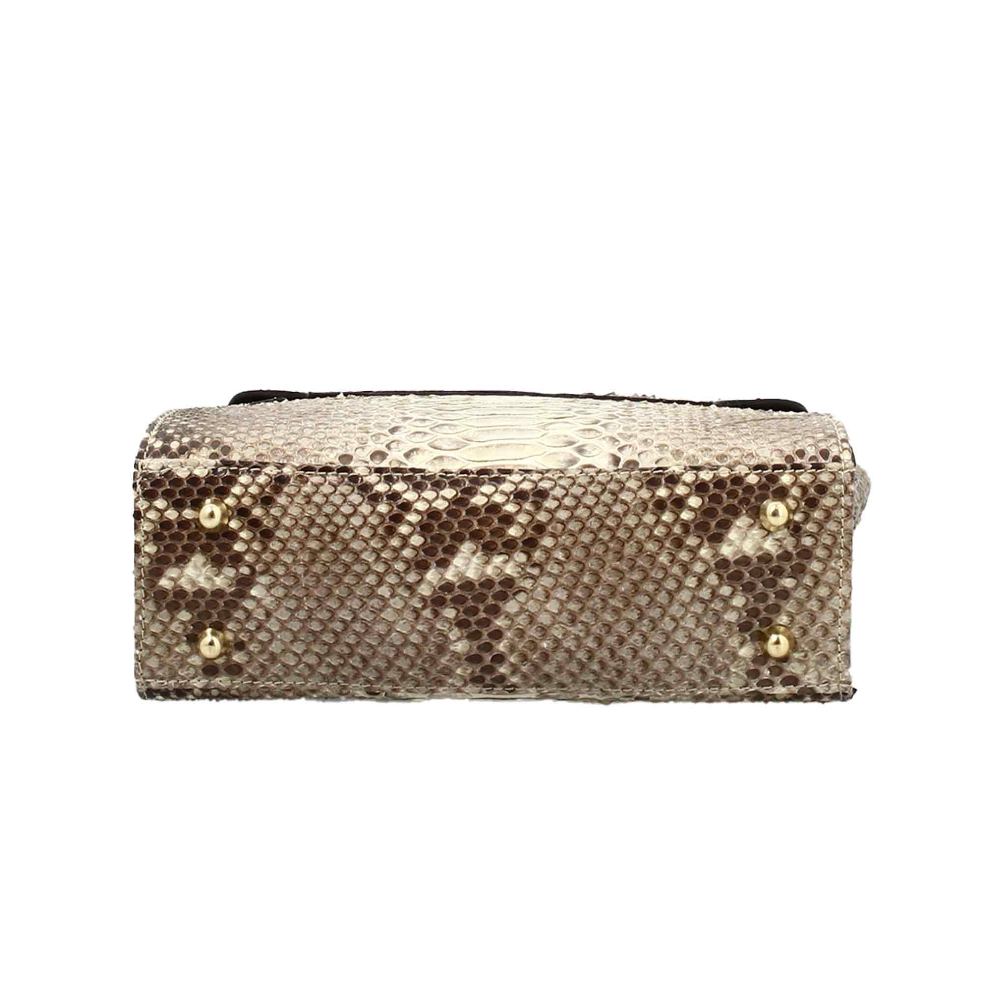 Borsa a mano artigianale da donna in pelle pregiata marrone - Image 5