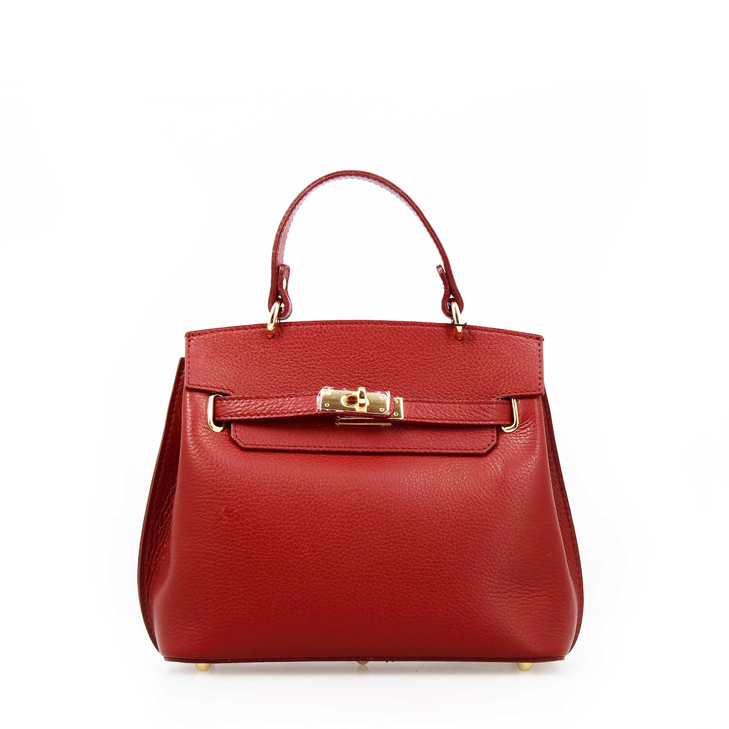 Borsa a mano e tracolla Ninfea da donna in pelle rossa