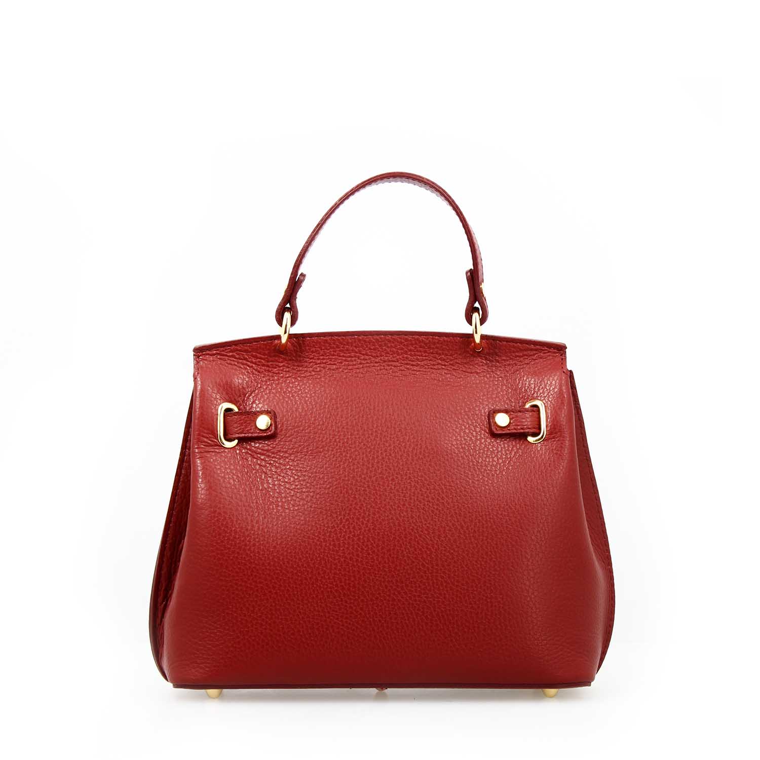 Borsa a mano e tracolla Ninfea da donna in pelle rossa - Image 3