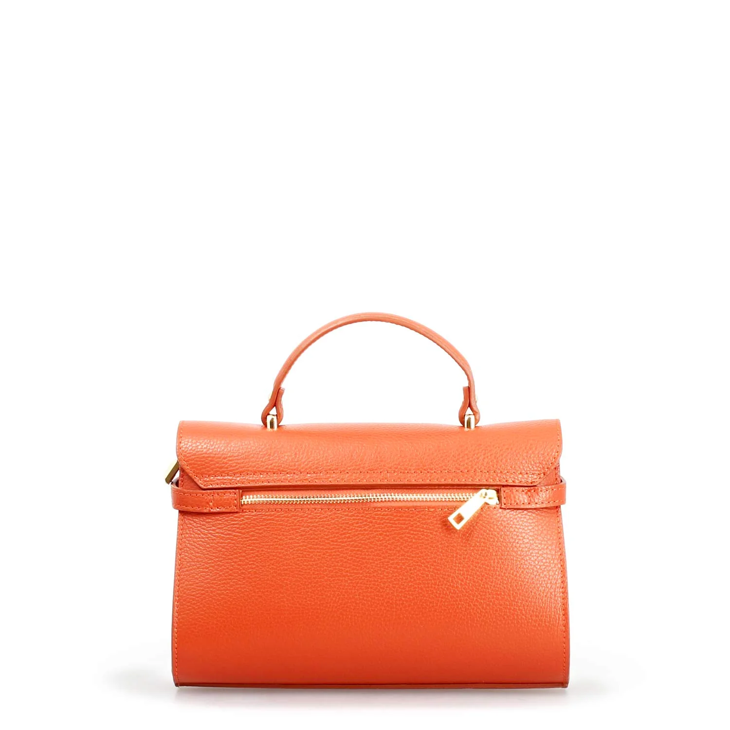 Borsa a mano Emily da donna in pelle arancione - Image 2