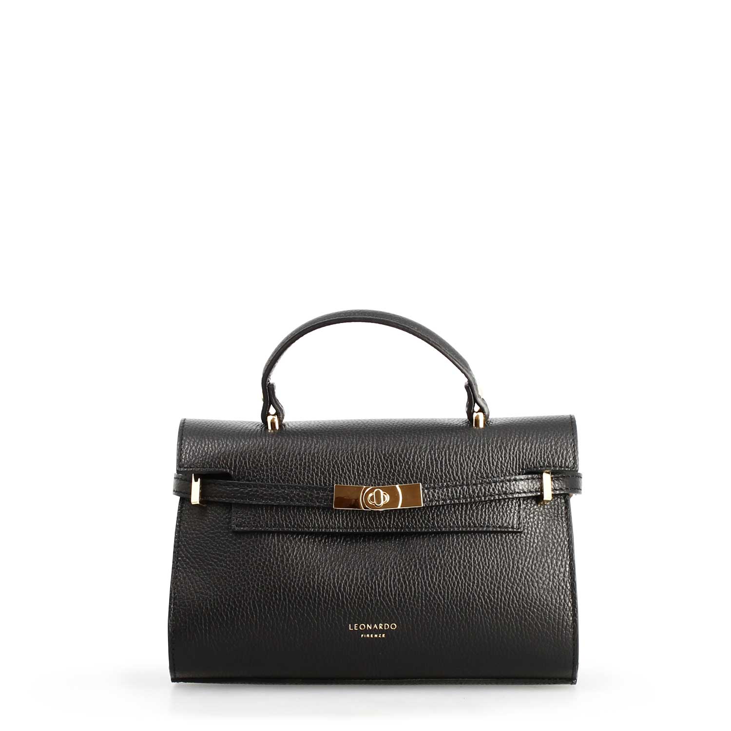 Borsa a mano Emily da donna in pelle nera