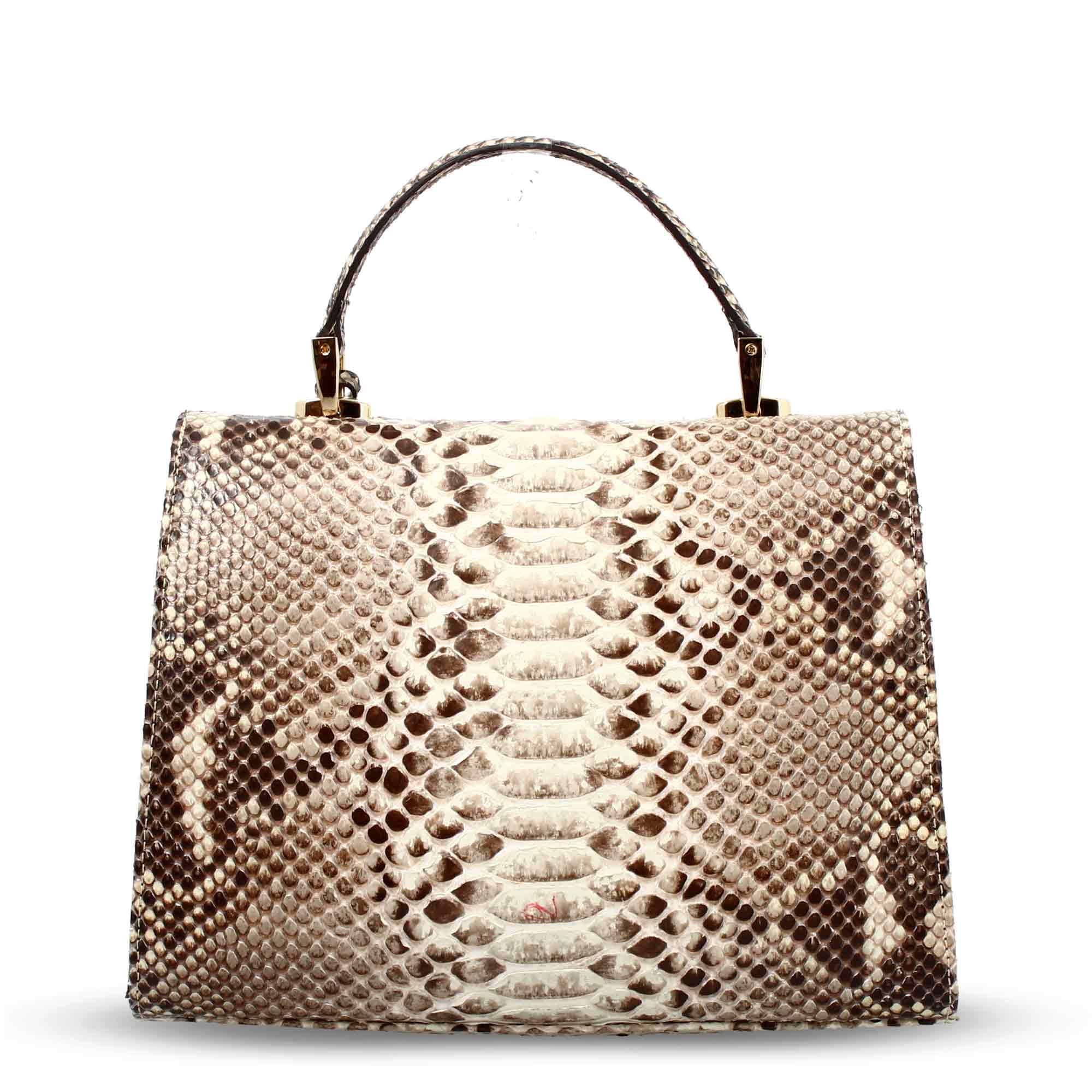 Borsa a mano grande artigianale da donna in pelle pregiata marrone - Image 4