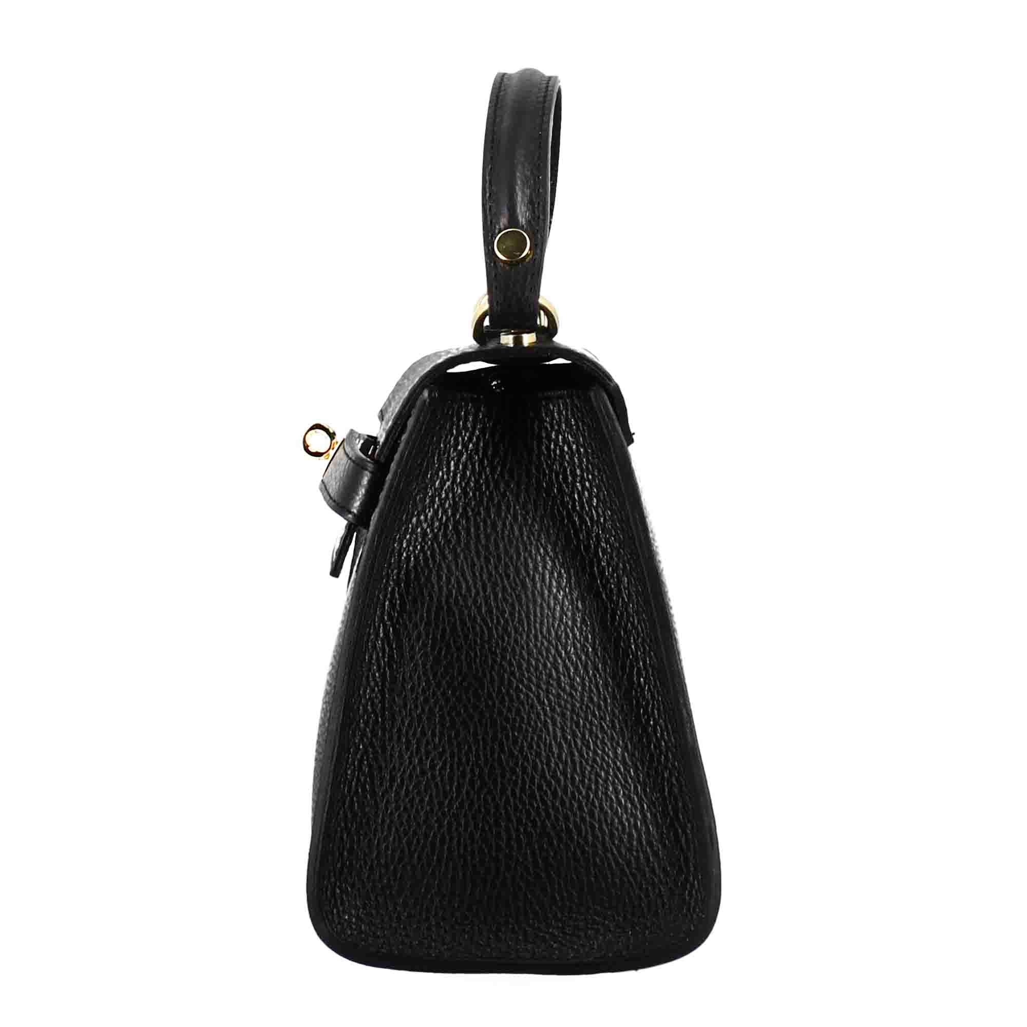 Borsa a mano Lady K da donna in pelle colore nero - Image 2