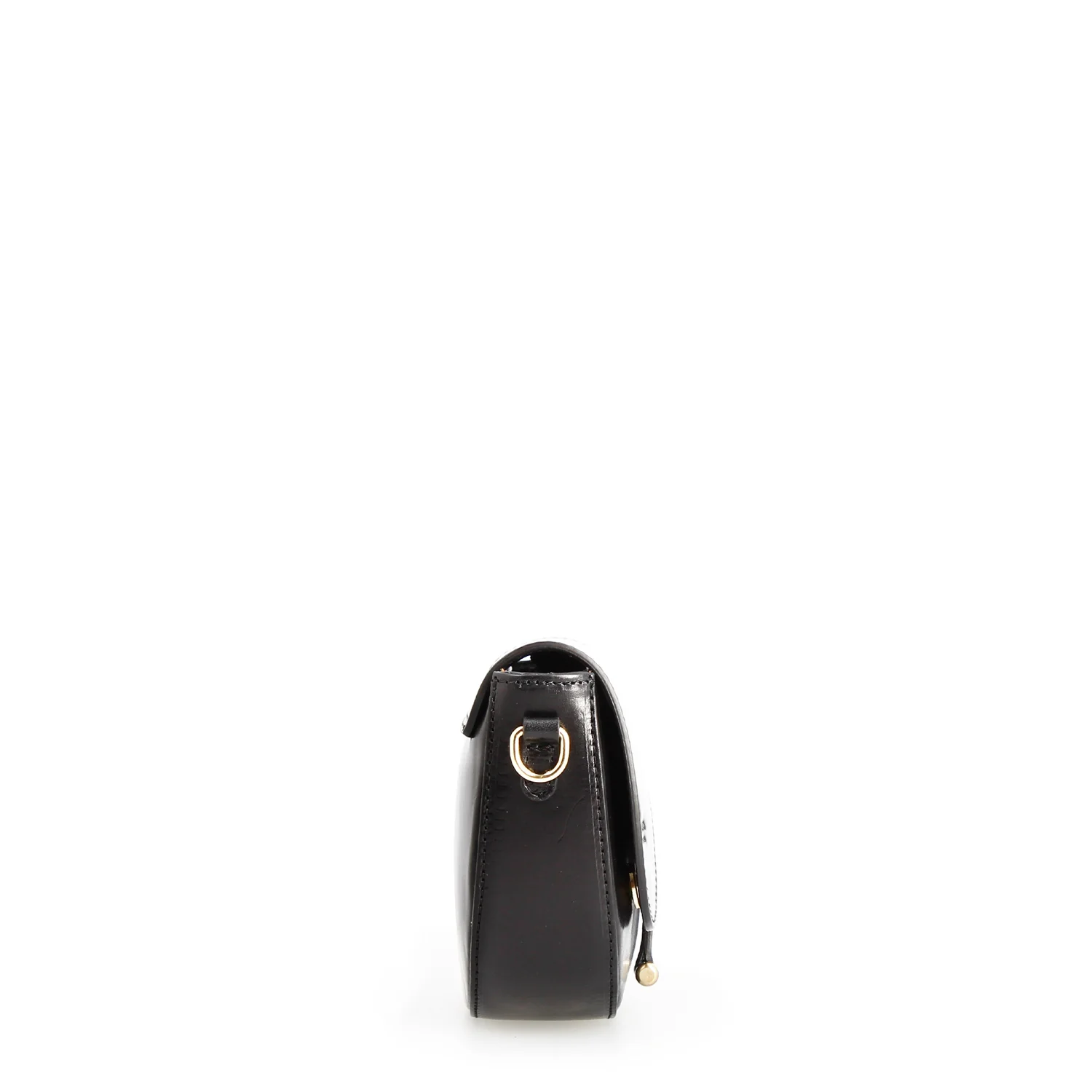 Borsa a mano Lena artigianale da donna in pelle nera - Image 4