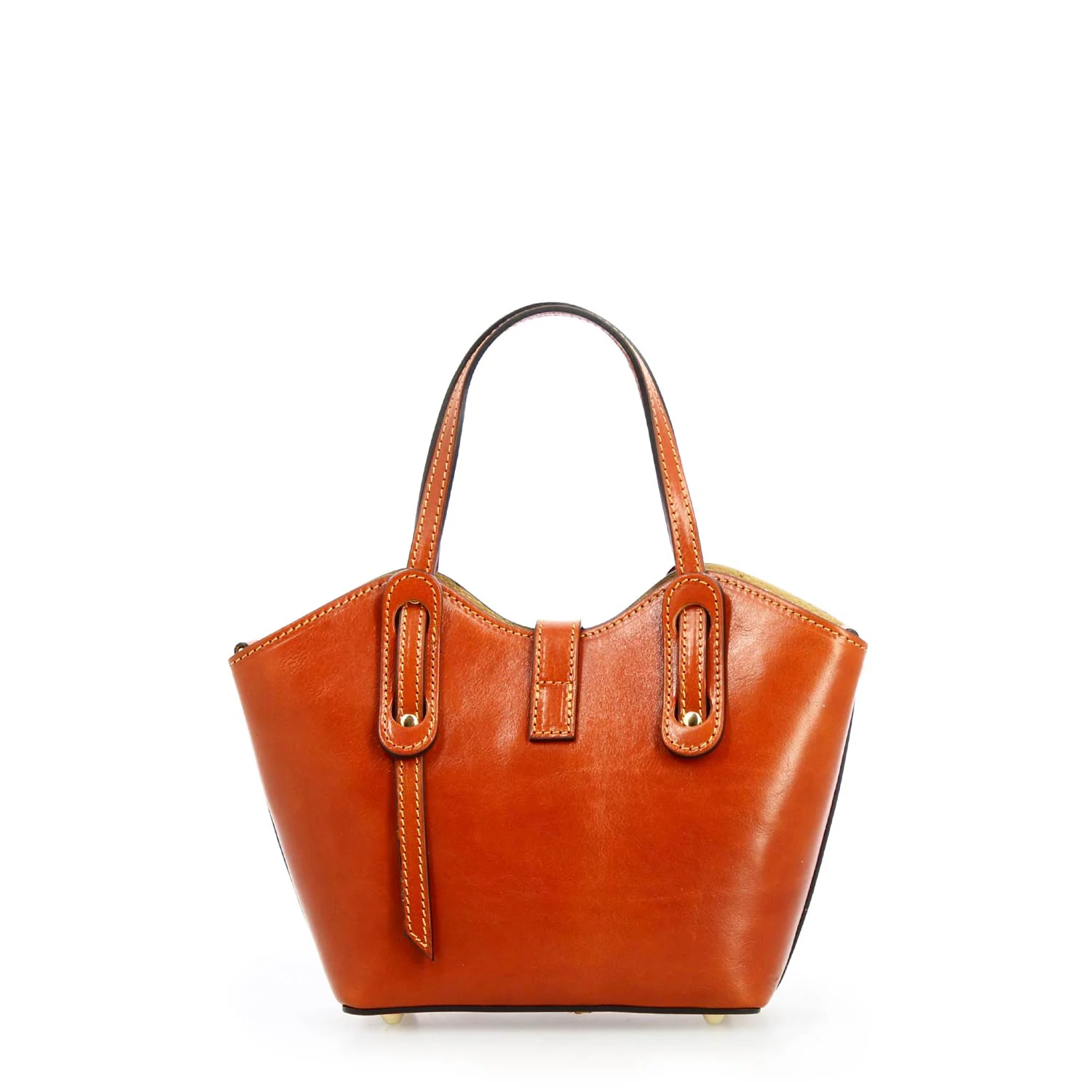 Borsa a mano Lisa da donna in pelle arancione - Image 3