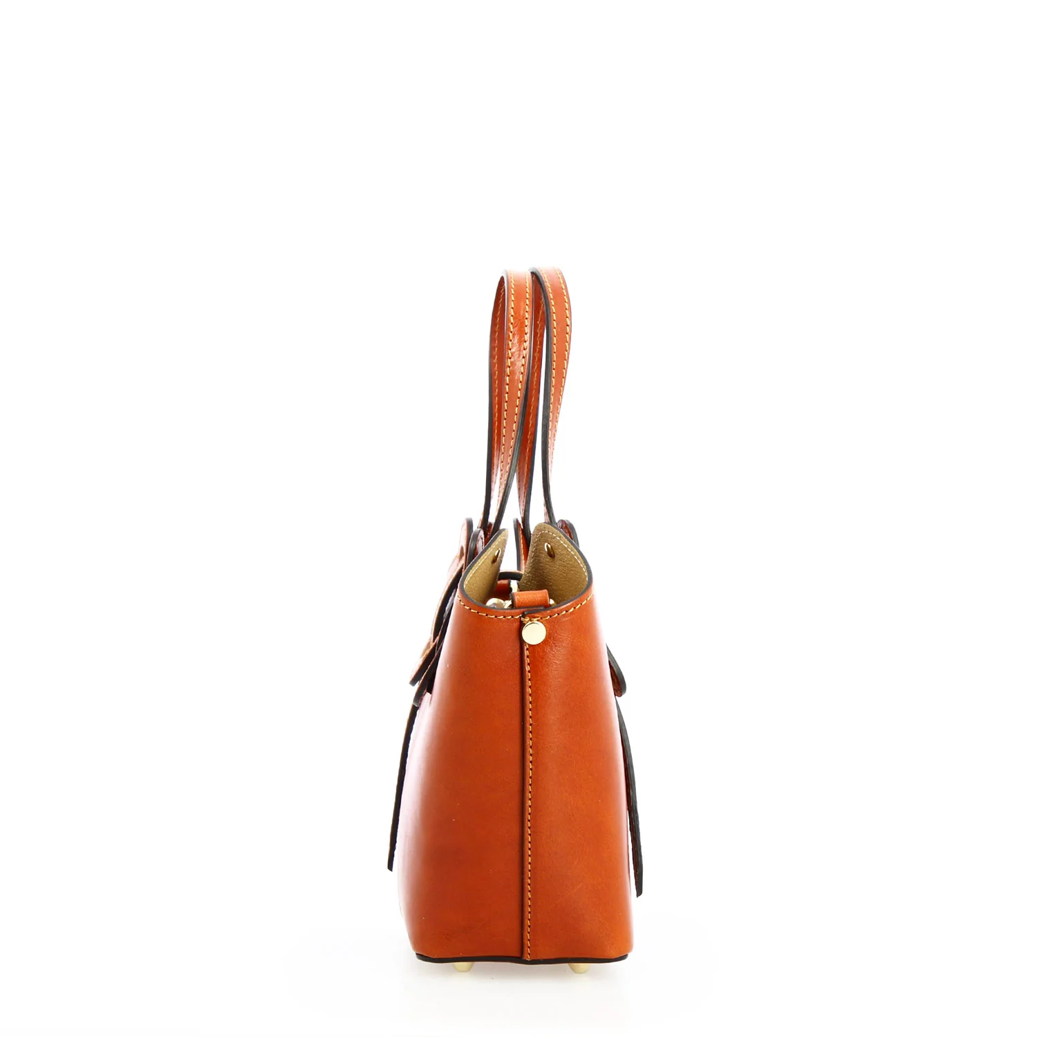 Borsa a mano Lisa da donna in pelle arancione - Image 4