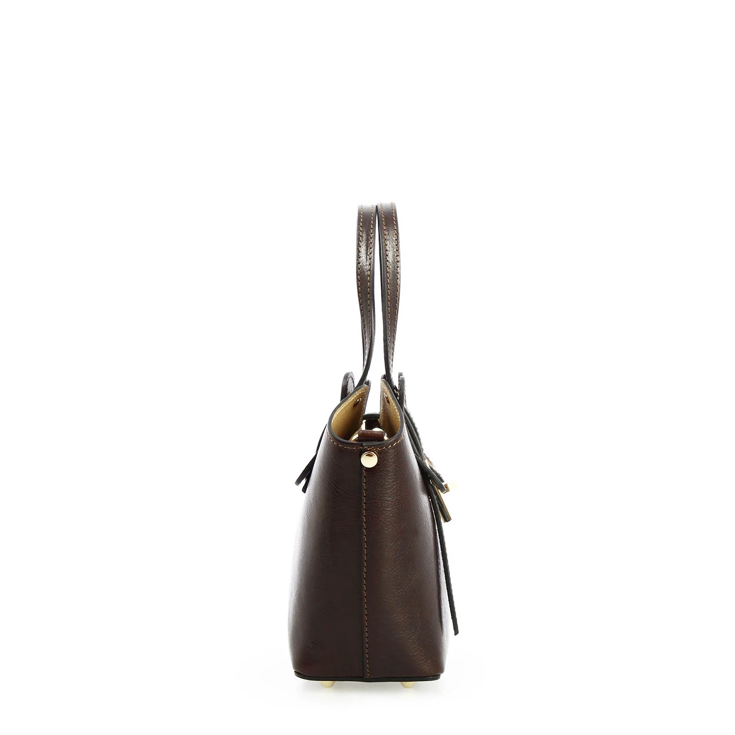 Borsa a mano Lisa da donna in pelle marrone scuro - Image 2
