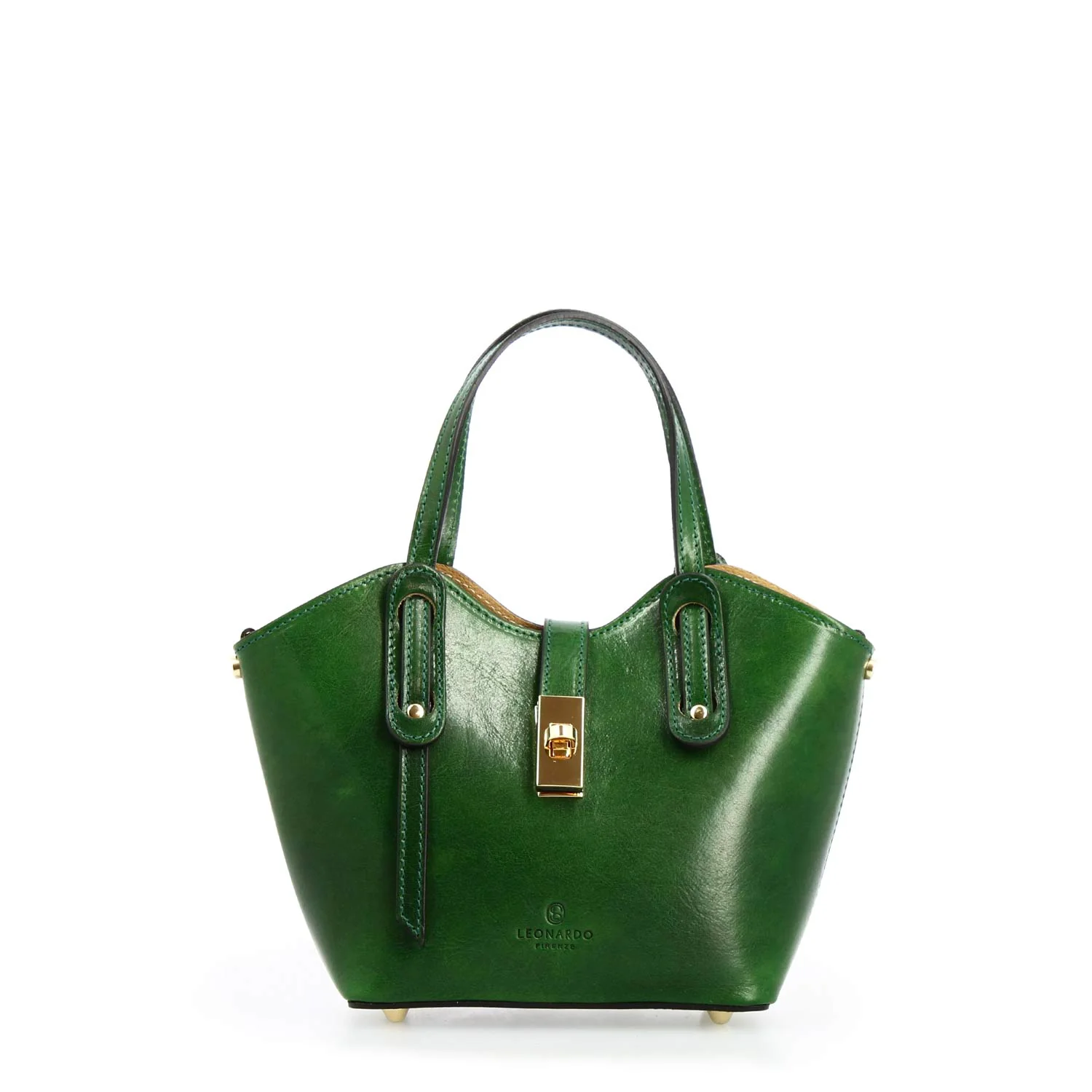 Borsa a mano Lisa da donna in pelle verde