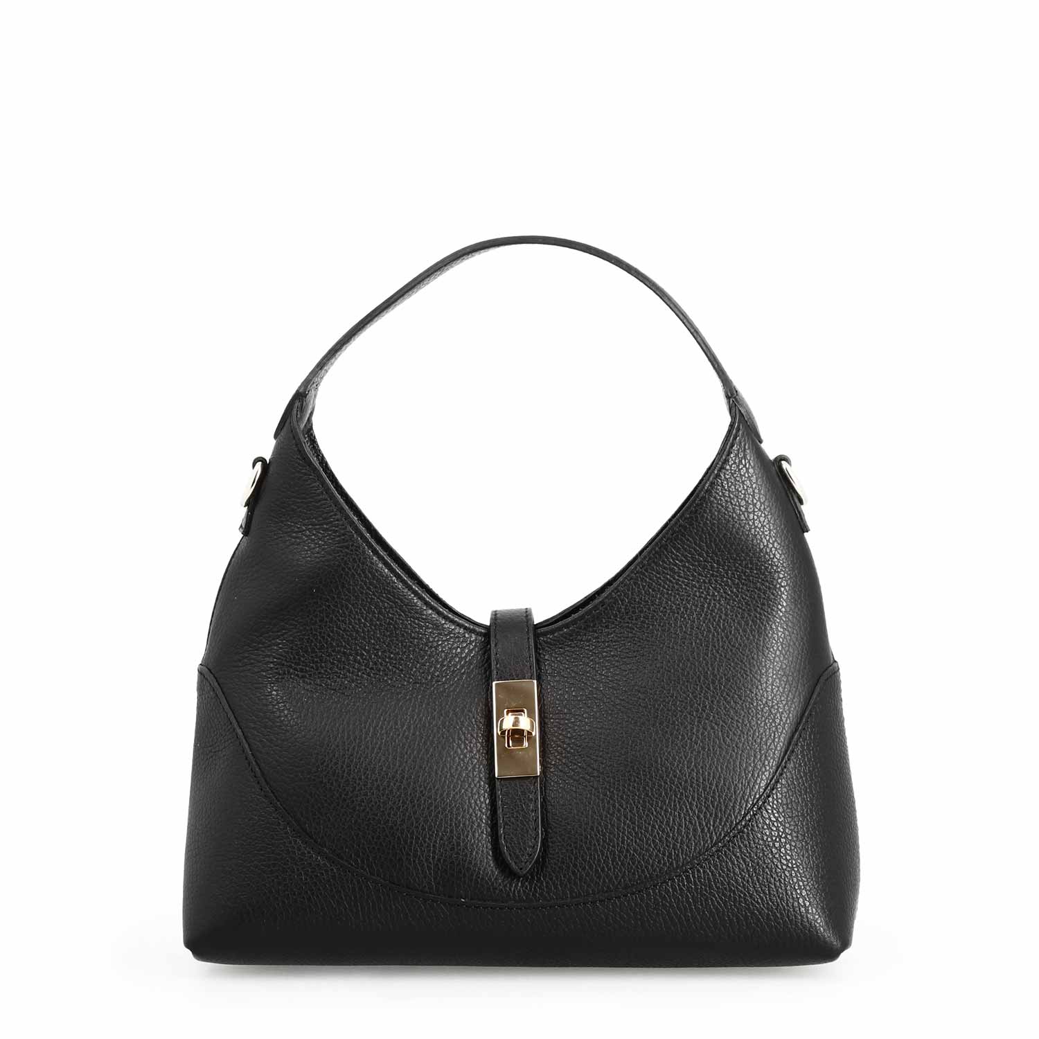 Borsa a mano Medusa da donna in pelle nera