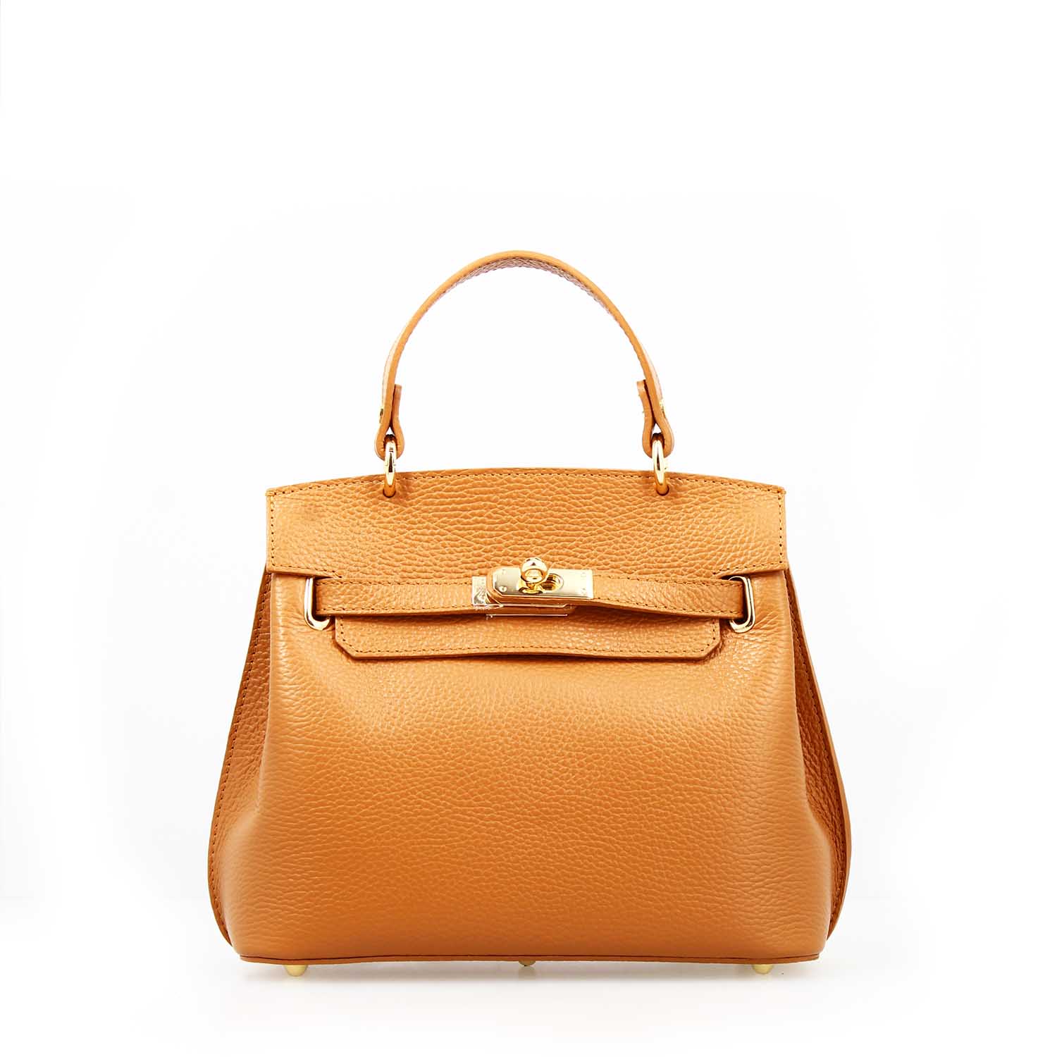 Borsa a mano Ninfea da donna in pelle marrone chiaro