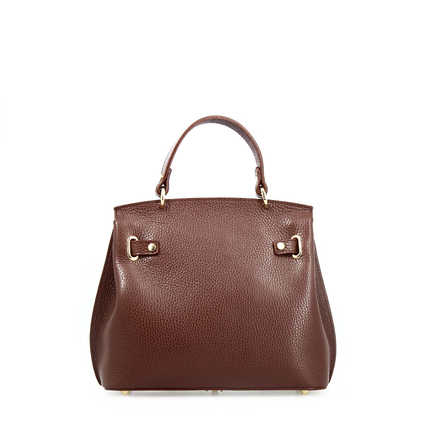 Borsa a mano e tracolla Ninfea da donna in pelle marrone scuro - Image 3