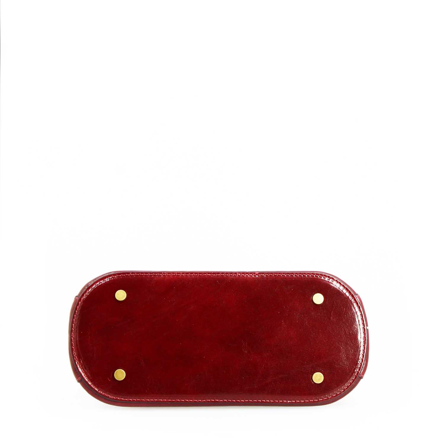 Borsa a mano Zaira da donna in pelle bordeaux semi lucida - Image 4