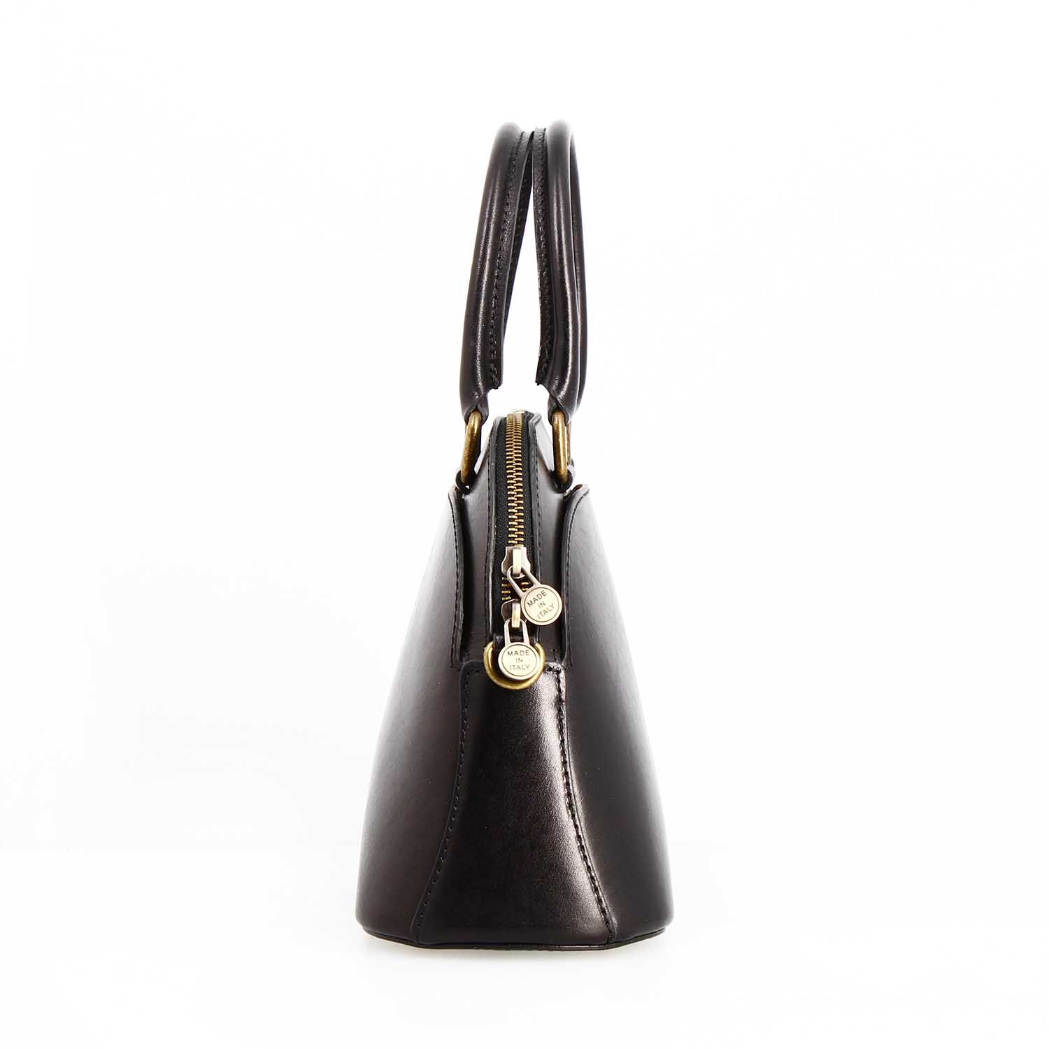 Borsa a mano Zaira da donna in pelle nera semi lucida - Image 2