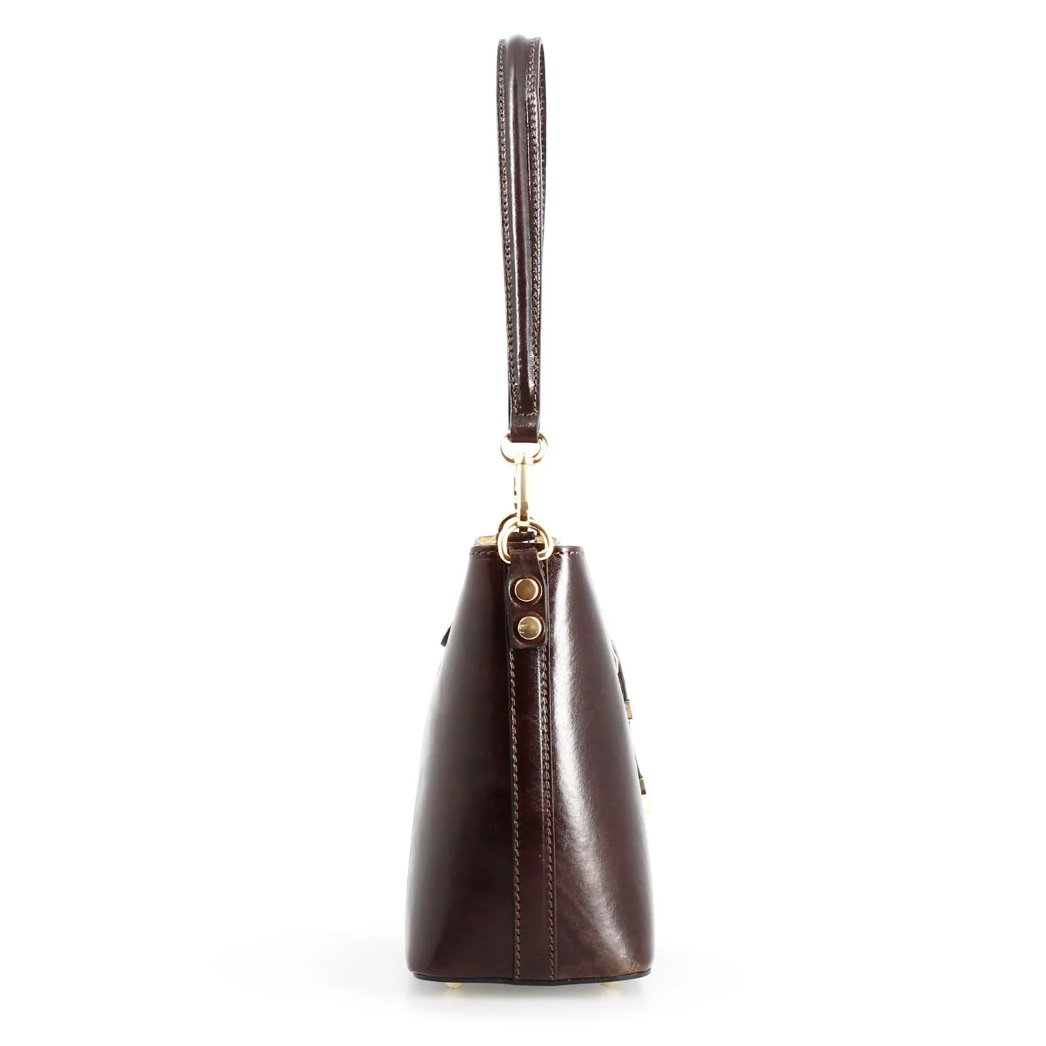 Borsa a spalla Atena da donna in pelle marrone - Image 2