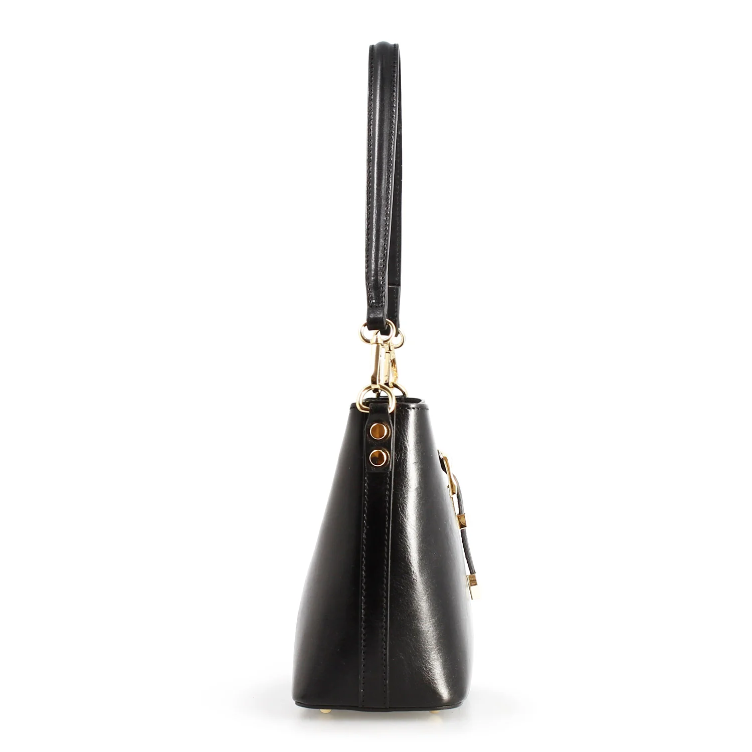 Borsa a spalla Atena da donna in pelle nera - Image 2