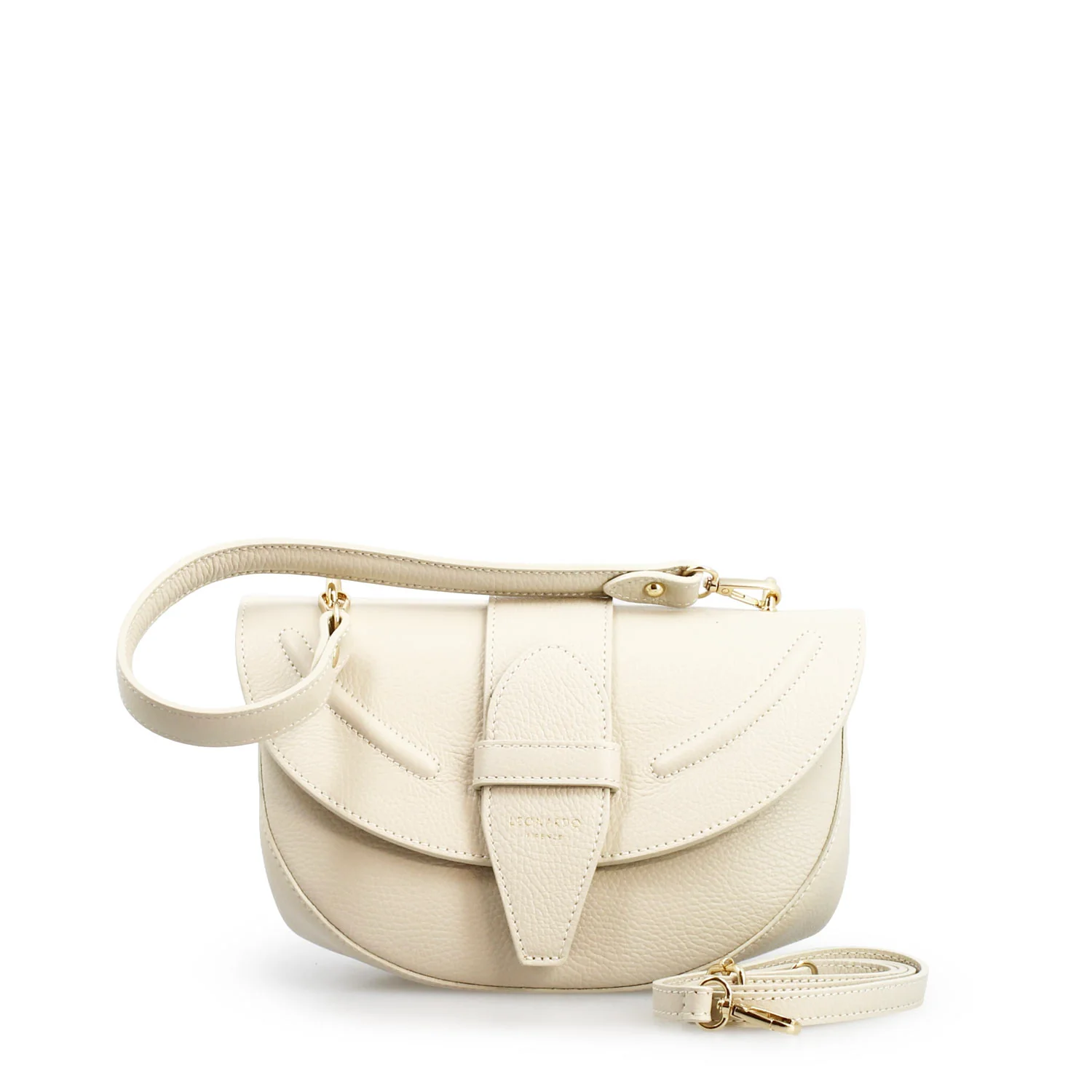 Borsa a spalla Ofelia da donna in pelle bianca - Image 3