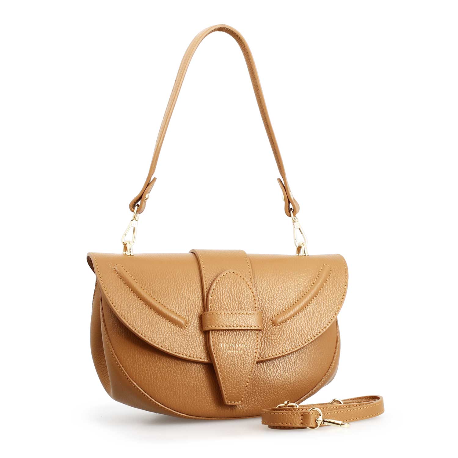 Borsa a spalla Ofelia da donna in pelle marrone chiaro - Image 4