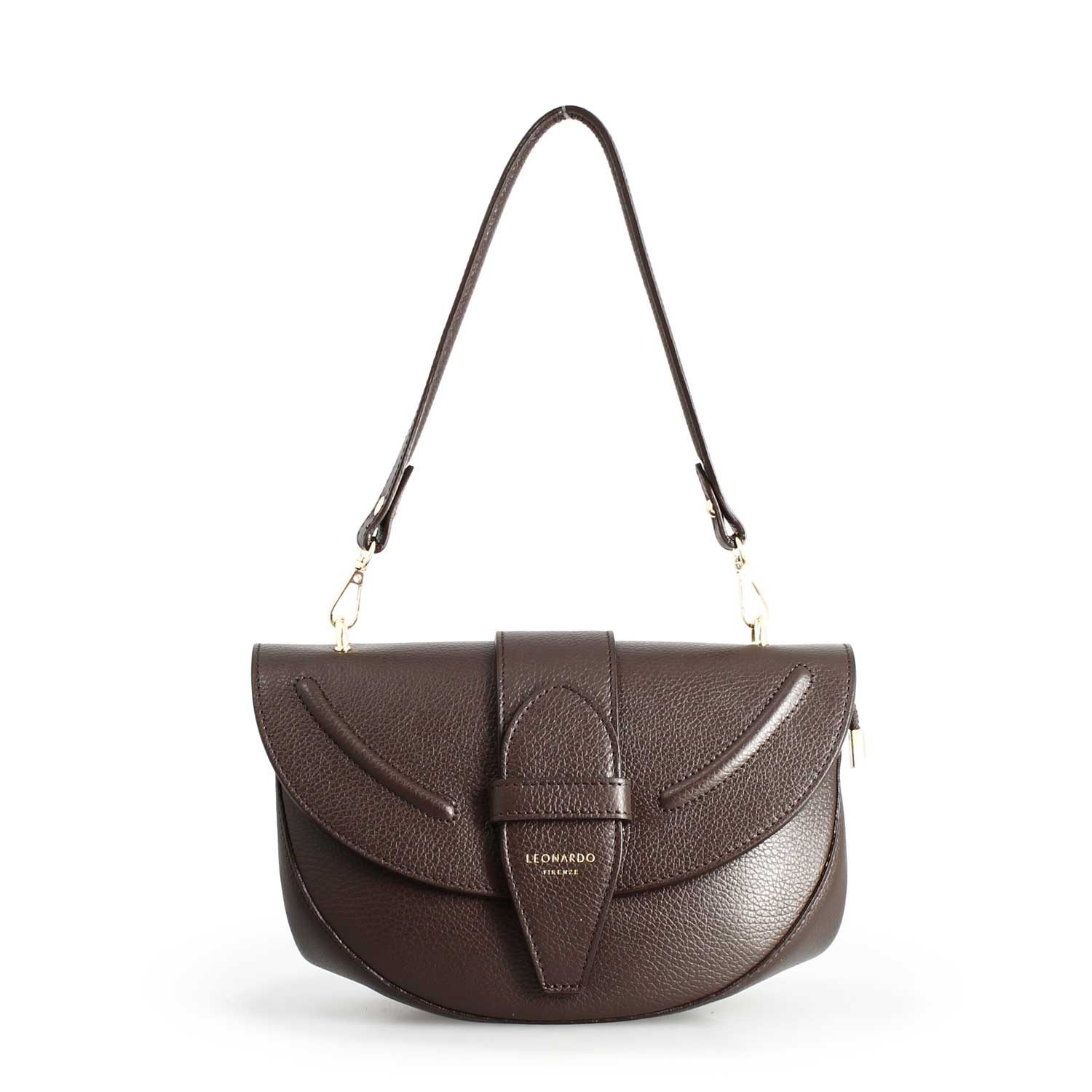 Borsa a spalla Ofelia da donna in pelle marrone