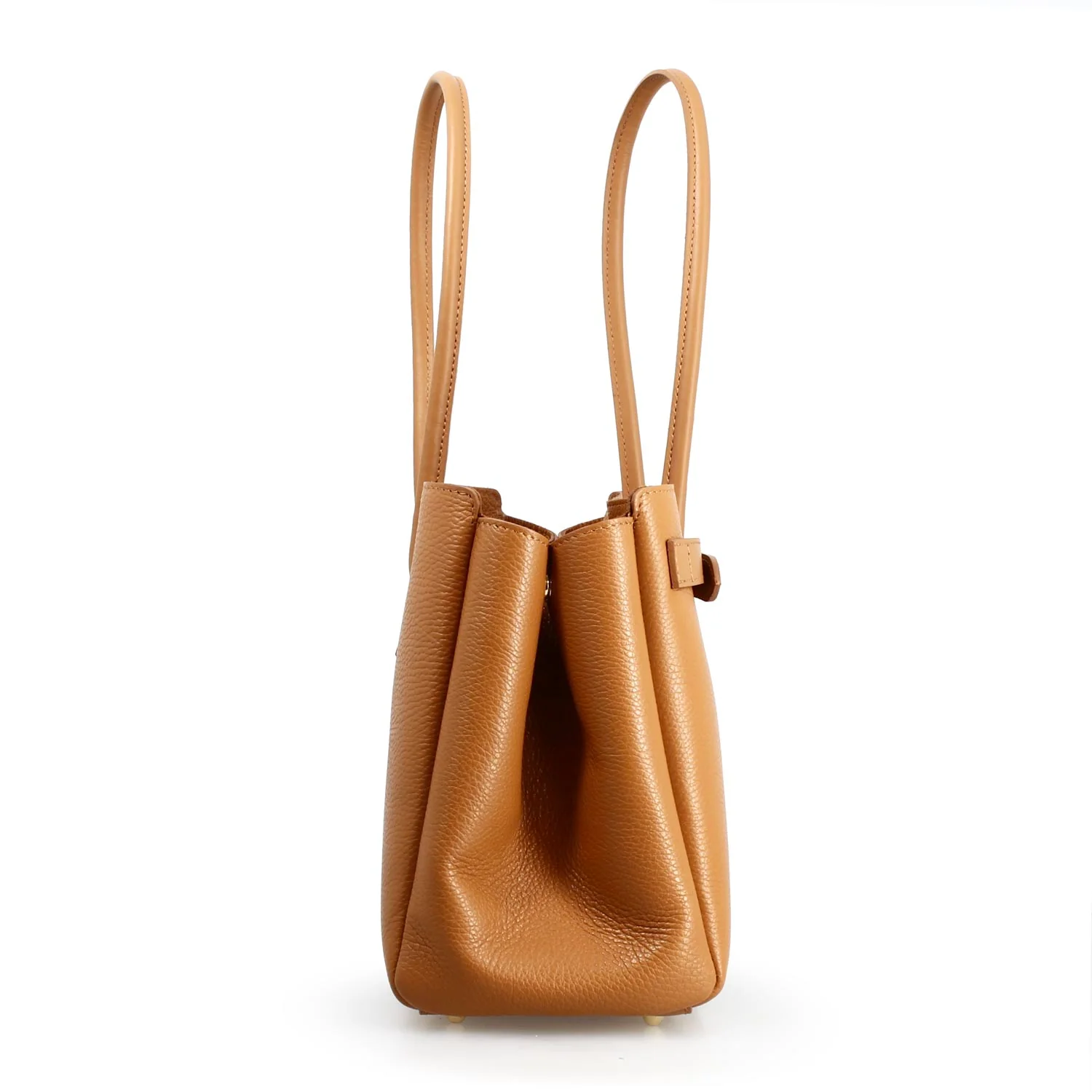 Borsa a spalle da donna in pelle marrone chiaro Giulia - Image 3