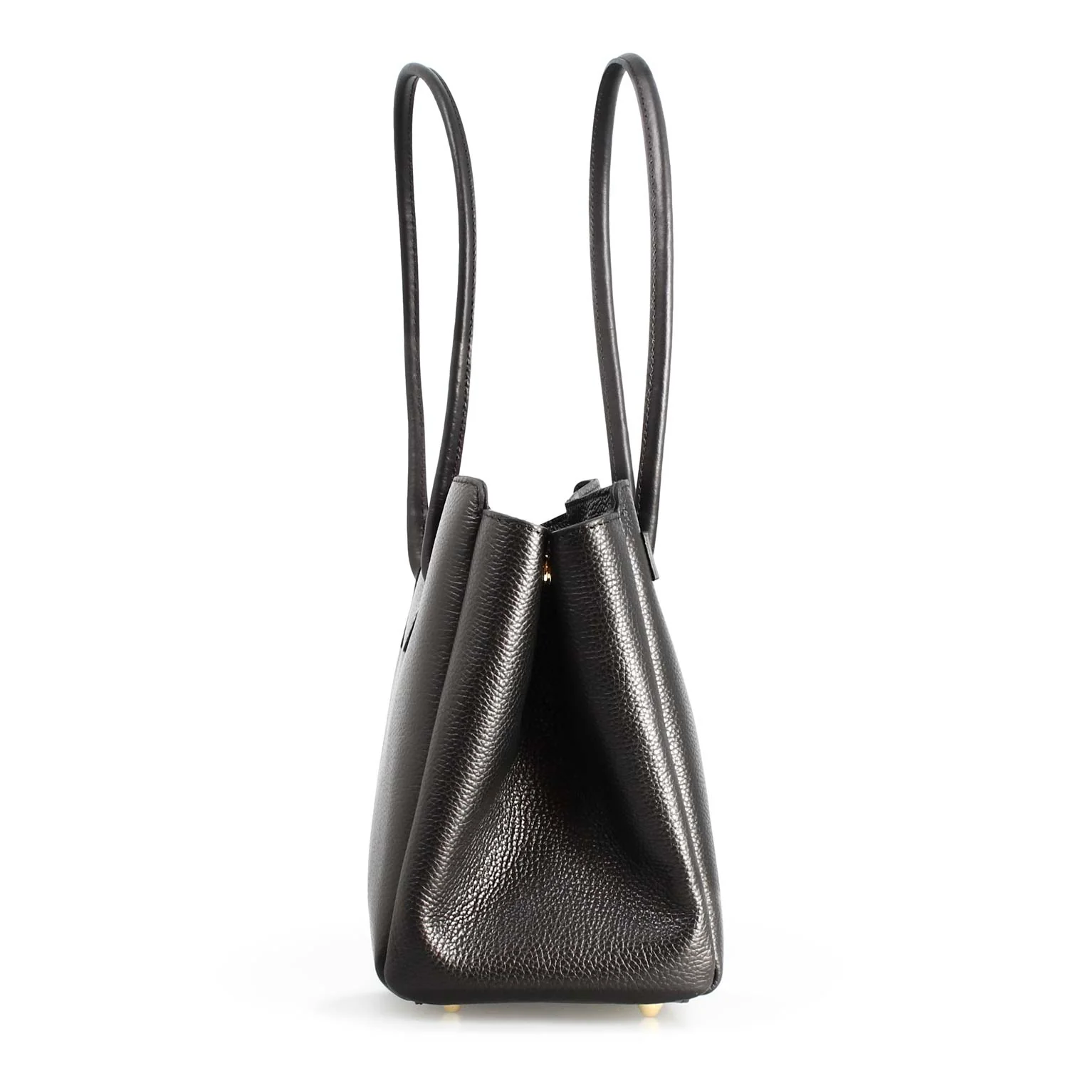 Borsa a spalle da donna in pelle nera Giulia - Image 3