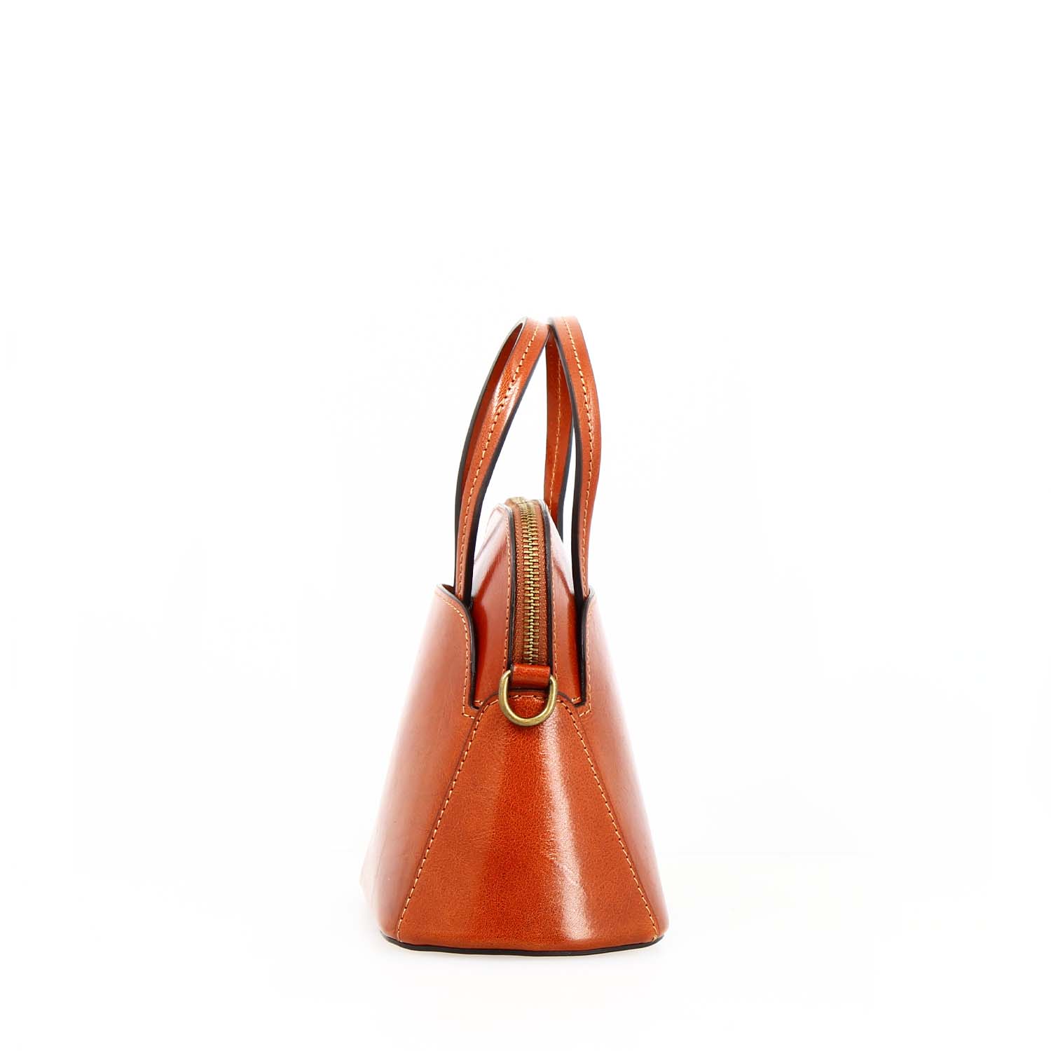 Borsa a tracolla Livia da donna in pelle arancione semi lucida - Image 2