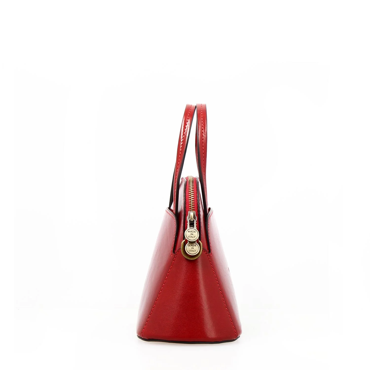 Borsa a tracolla Livia da donna in pelle rossa semi lucida - Image 2