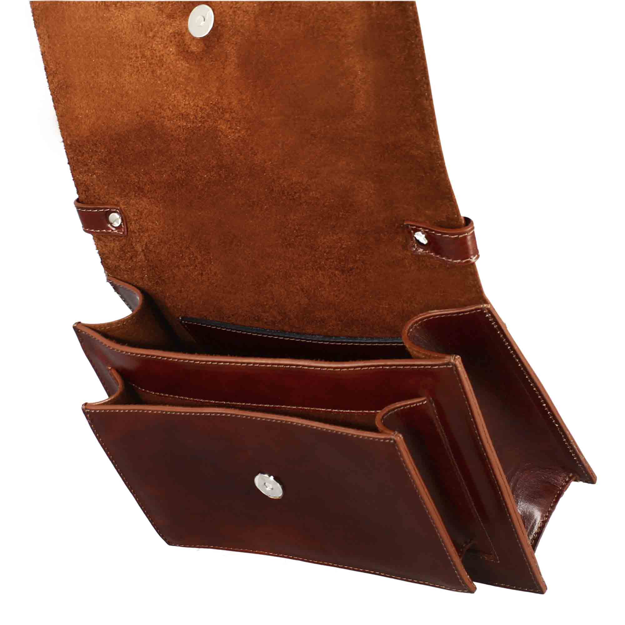 Borsa Contessina da donna classica in pelle liscia colore marrone - Image 4