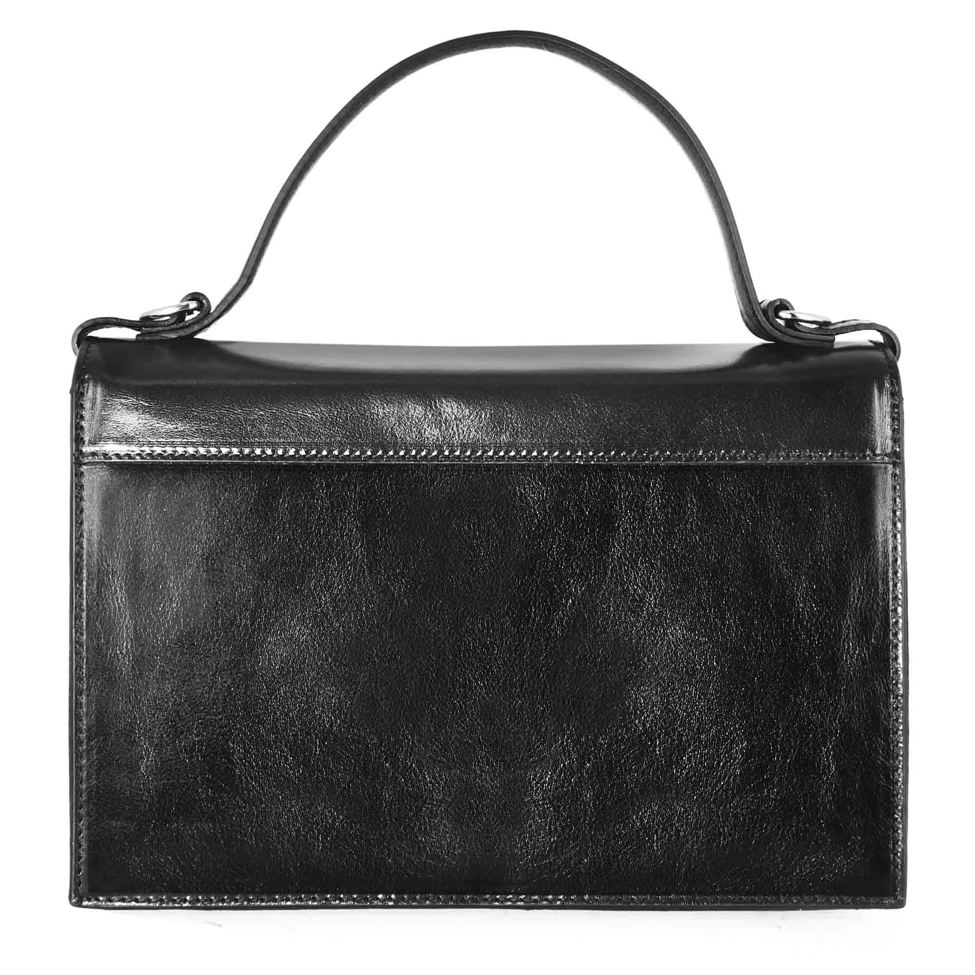 Borsa Contessina da donna classica in pelle liscia colore nero - Image 3