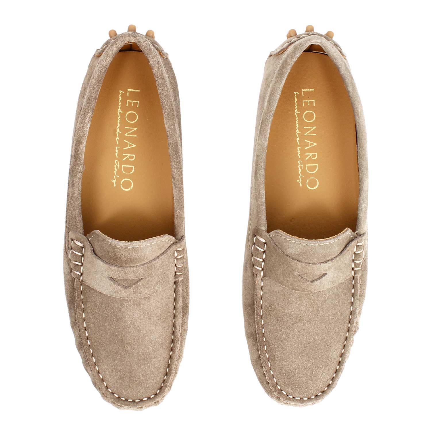 Car shoe Garda da donna in camoscio beige - Image 2