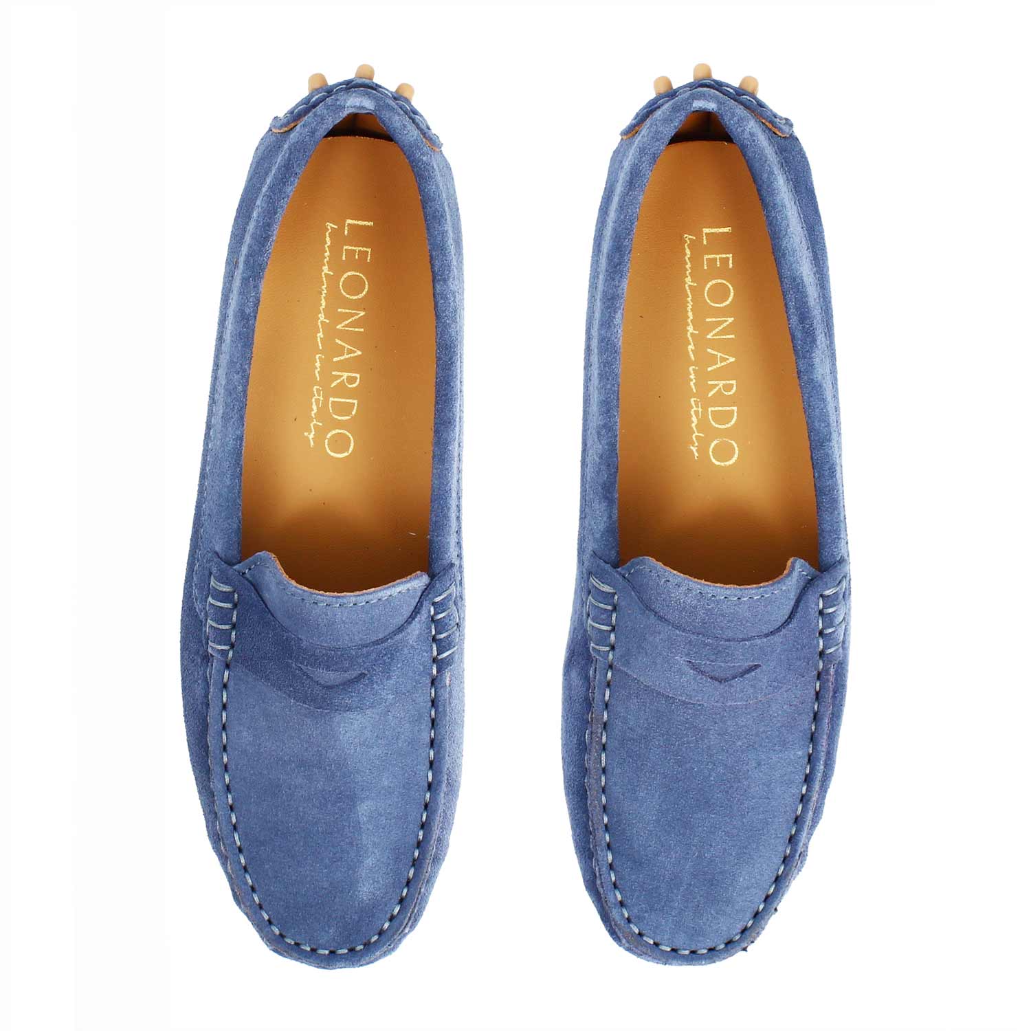 Car shoe Garda da donna in camoscio celeste - Image 2