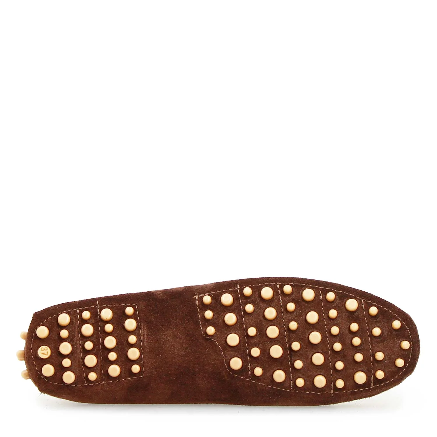 Car shoe Garda da donna in camoscio marrone scuro - Image 5