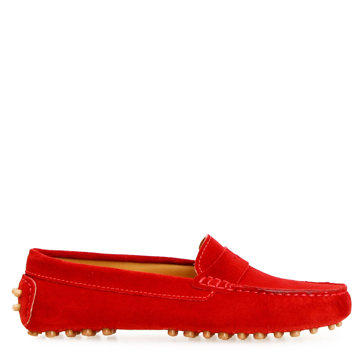 Car shoe Garda da donna in camoscio rosso - Image 3