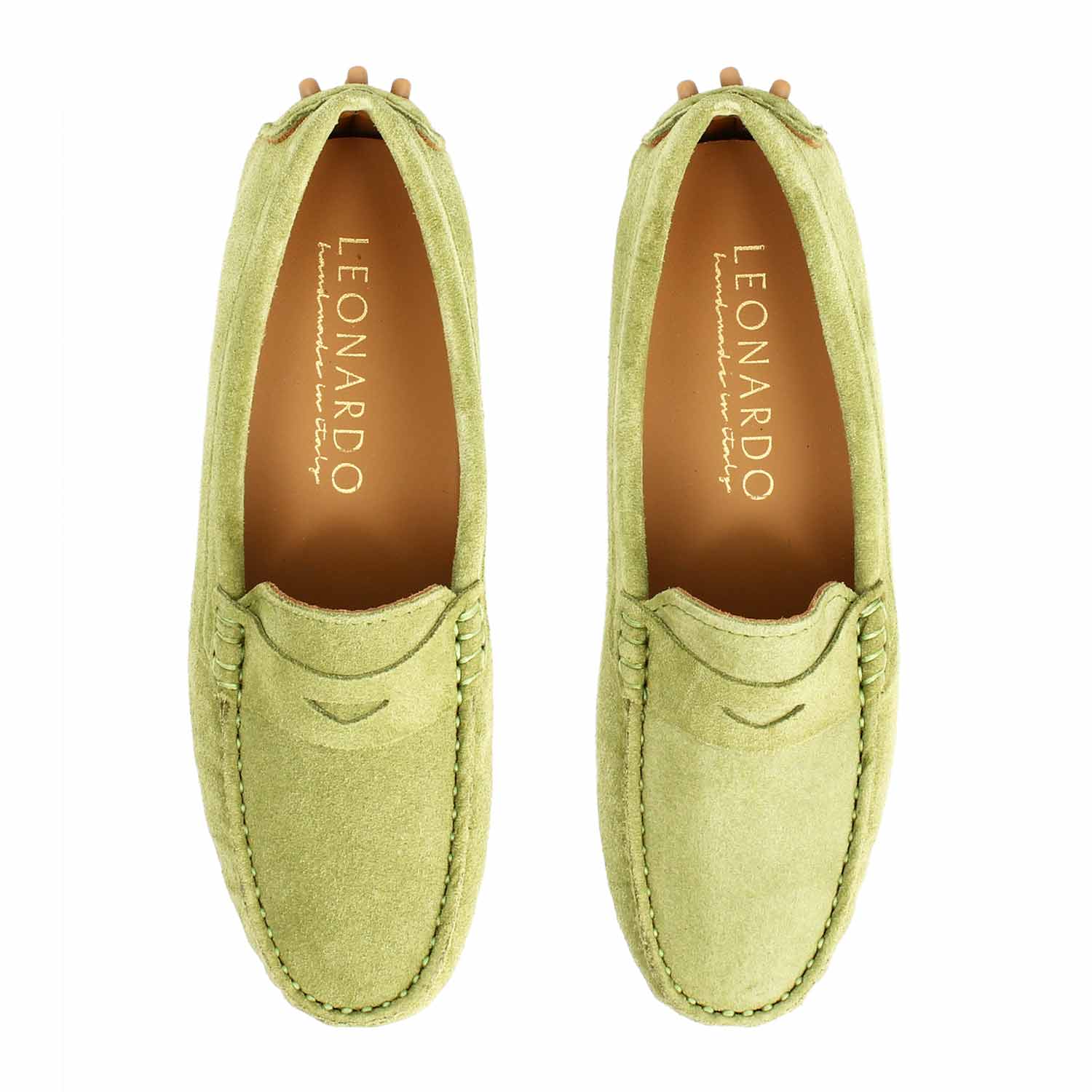 Car shoe Garda da donna in camoscio verde - Image 2