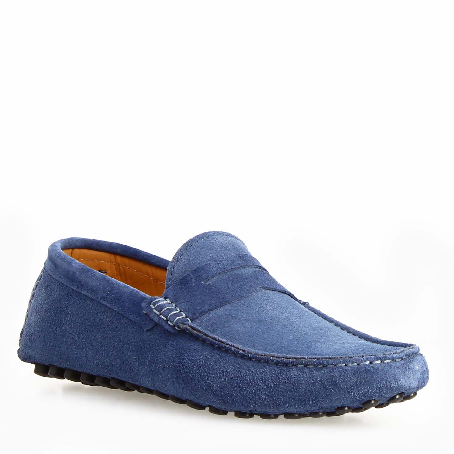 Car shoe Garda da uomo in camoscio celeste