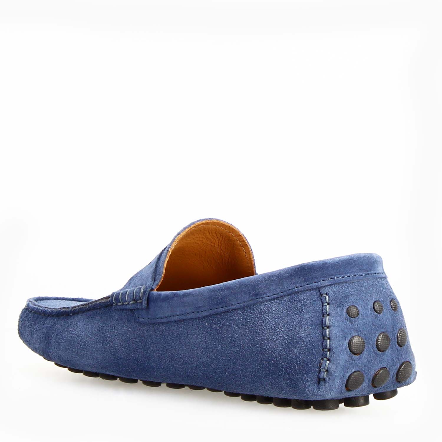 Car shoe Garda da uomo in camoscio celeste - Image 4