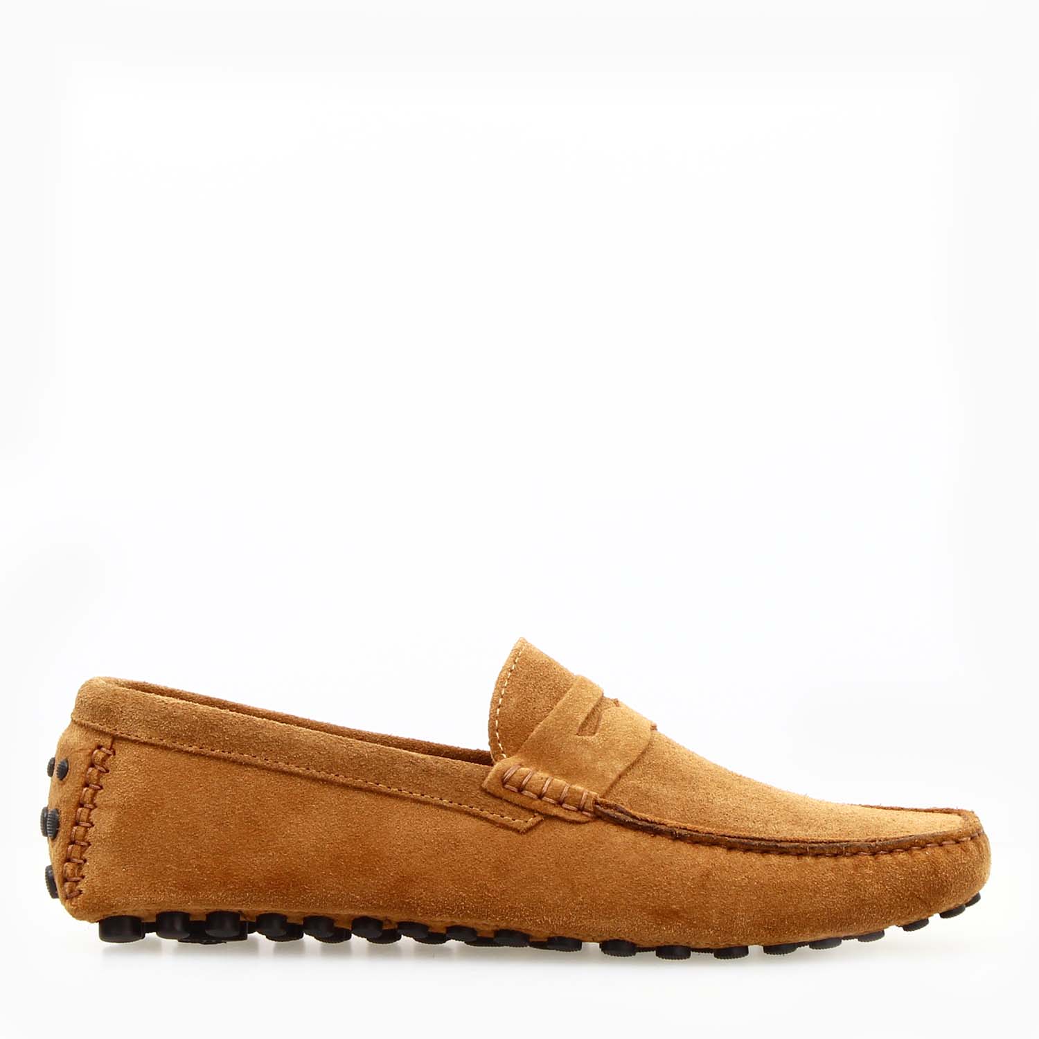 Car shoe Garda da uomo in pelle scamosciata marrone chiaro - Image 3