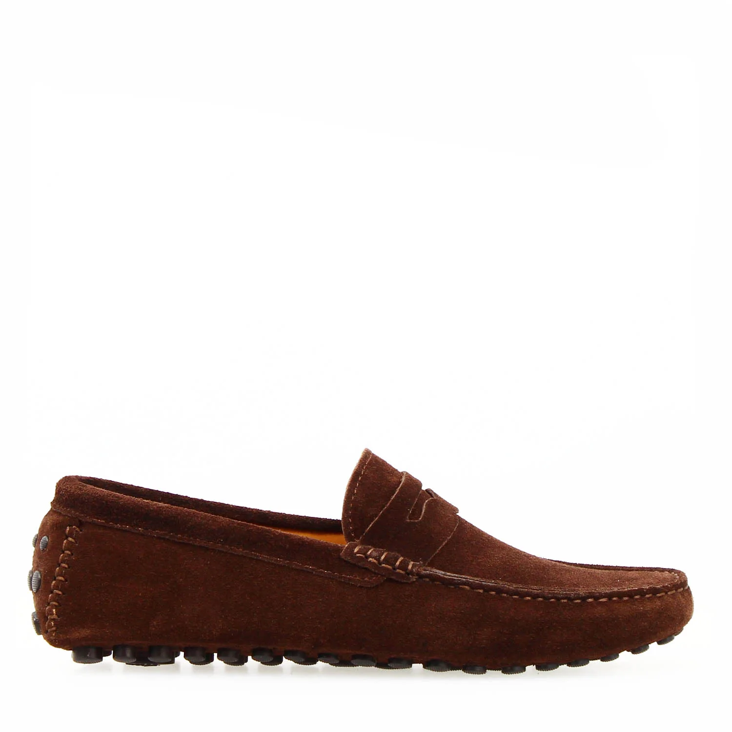 Car shoe Garda da uomo in pelle scamosciata marrone scuro - Image 3