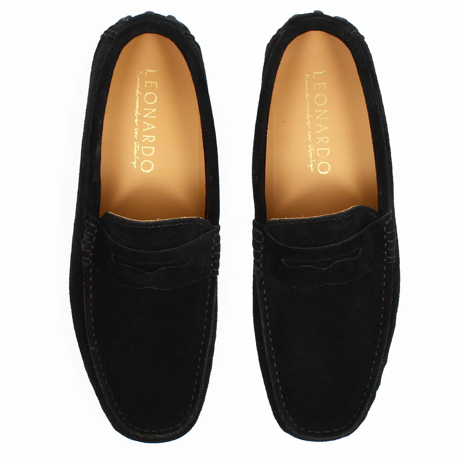 Car shoe Garda da uomo in pelle scamosciata nera - Image 2