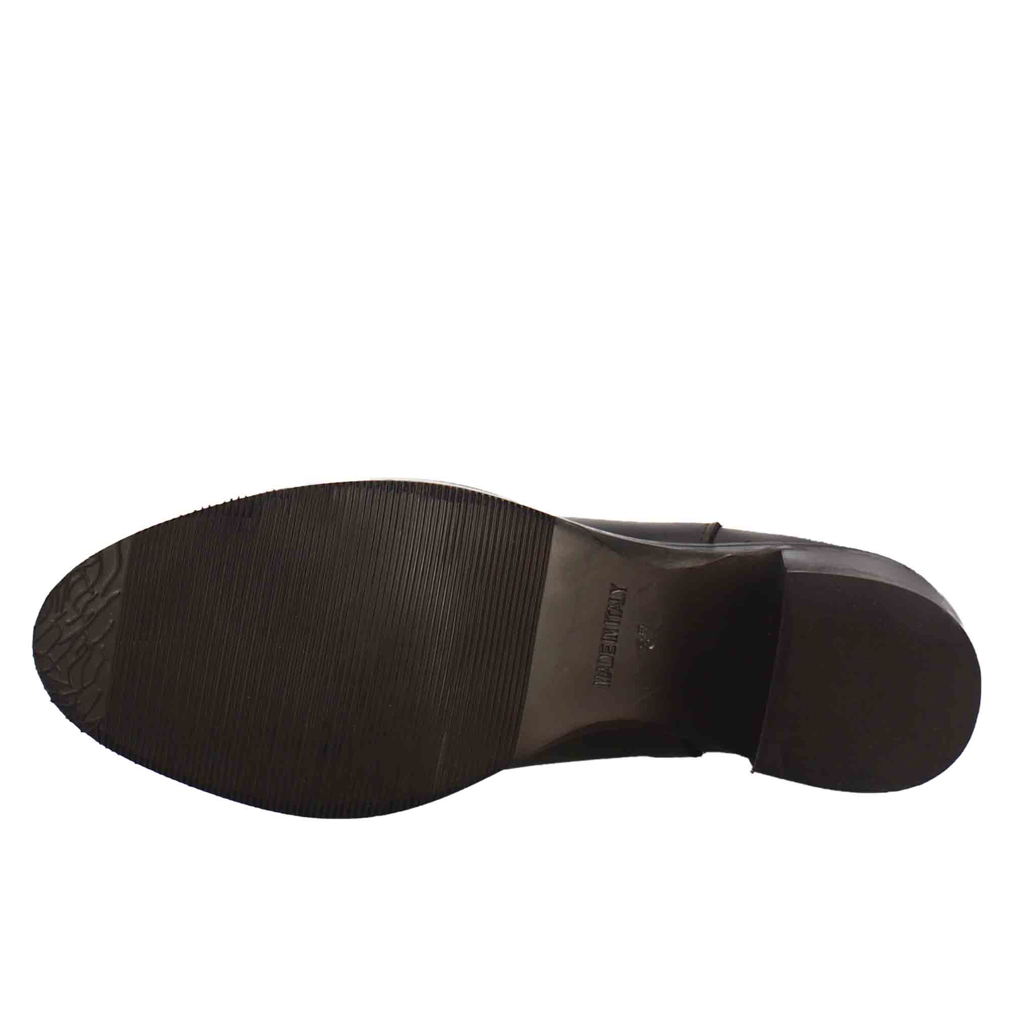 Chelsea da donna liscio con tacco medio in pelle marrone scuro - Image 6