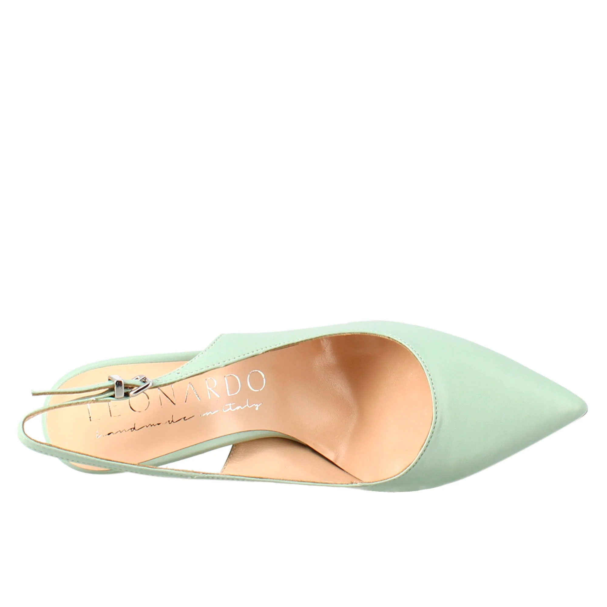 Décolleté con tacco alto da donna in pelle colore verde - Image 5